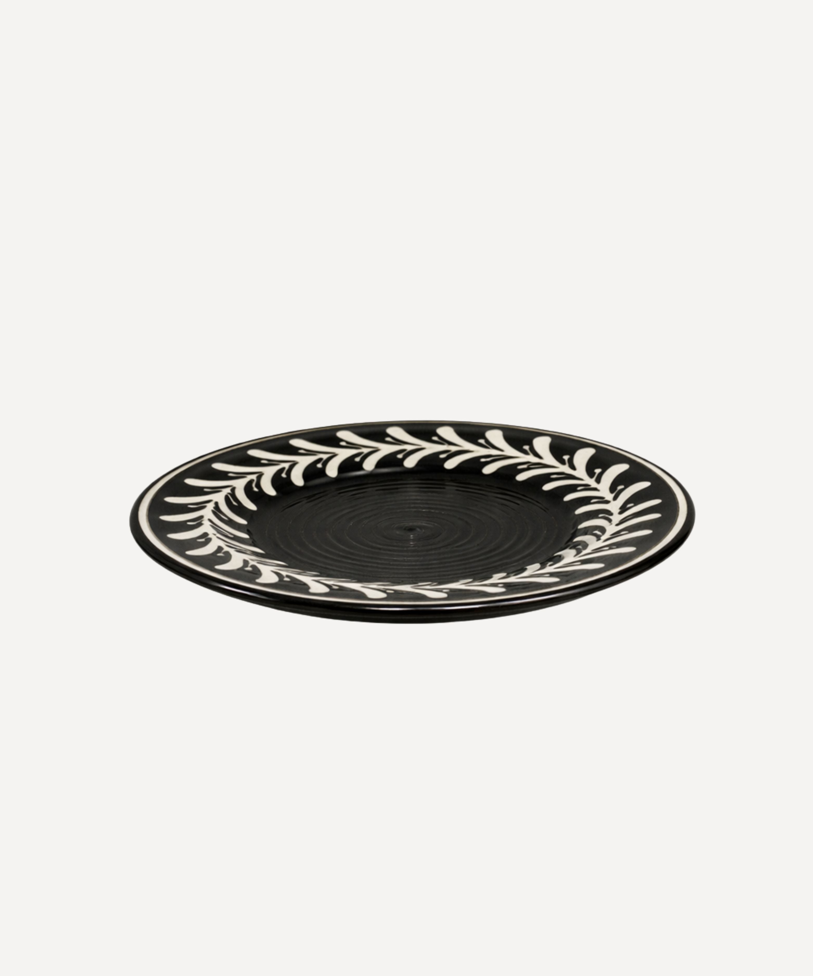 Dark Helecho Side Plate, Jet Black