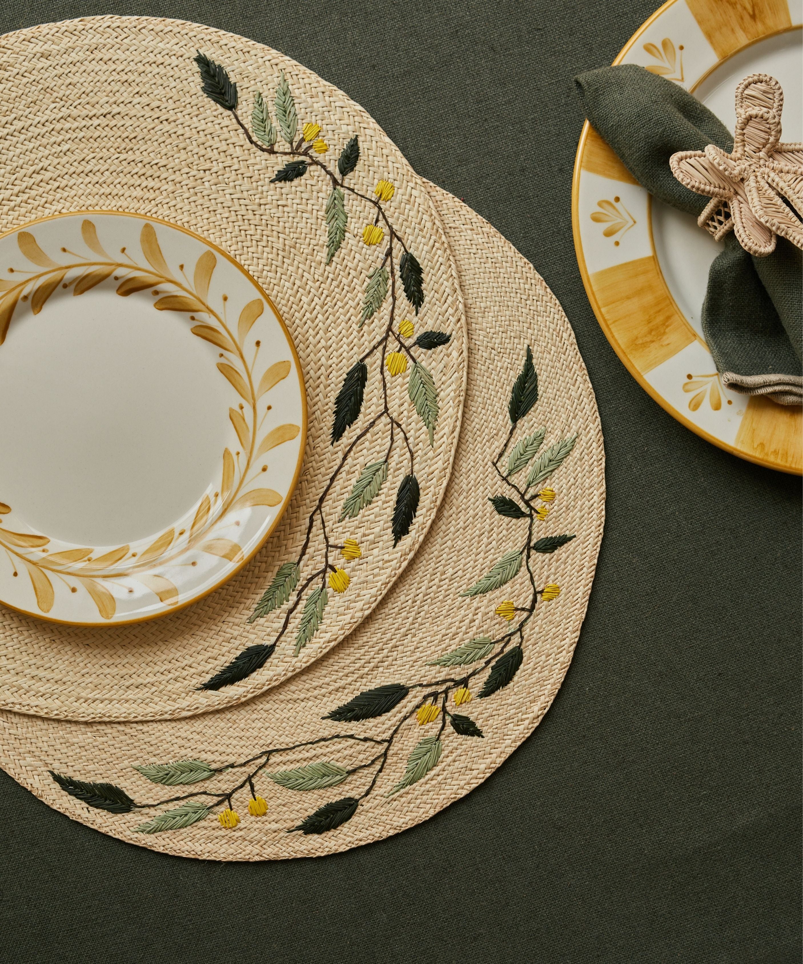 Helecho Side Plate, Golden Yellow