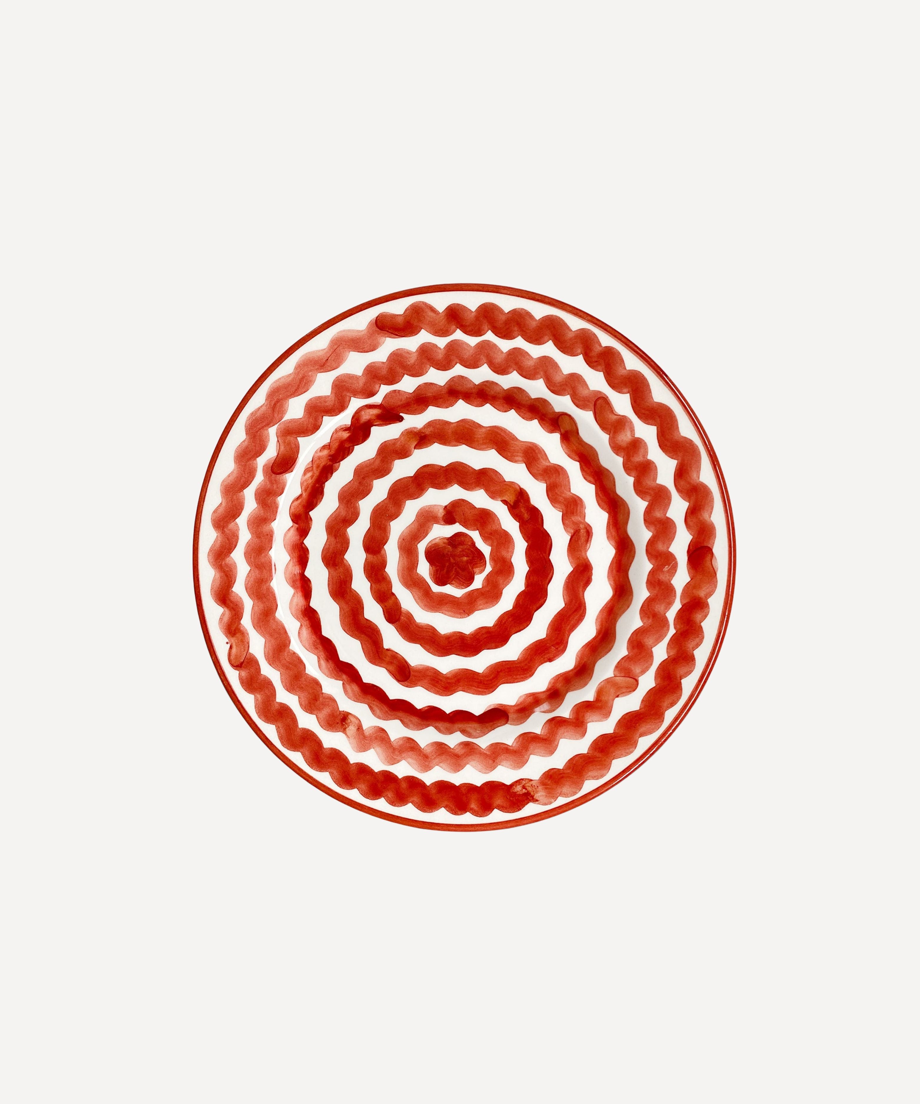 Ondas Side Plate, Rust Red