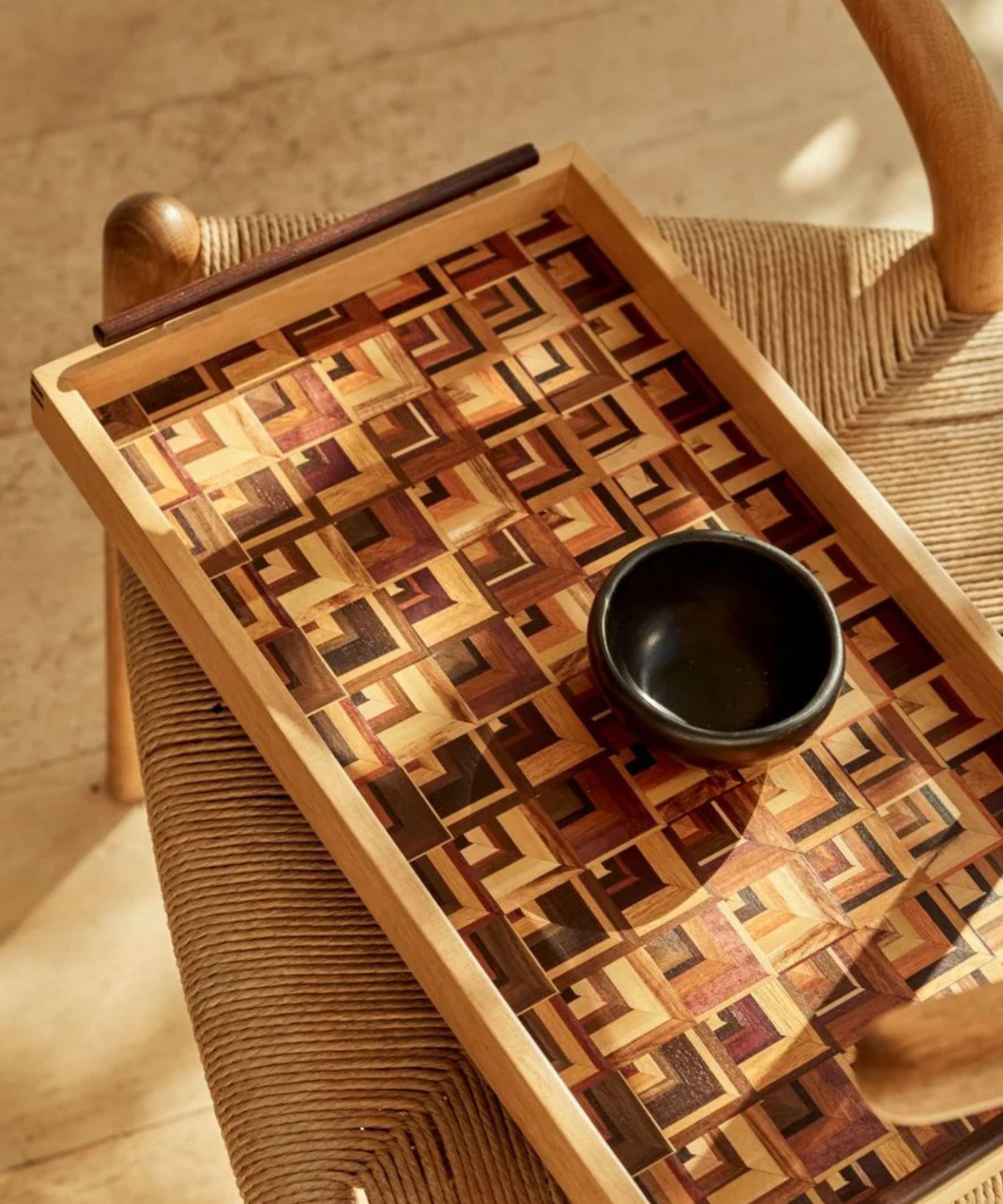 Lara Marquetry Tray - Small