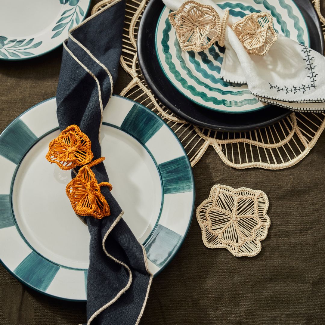 Dinner Plate - Franjas - Teal TABLEWARE, SERVEWARE & COOKWARE