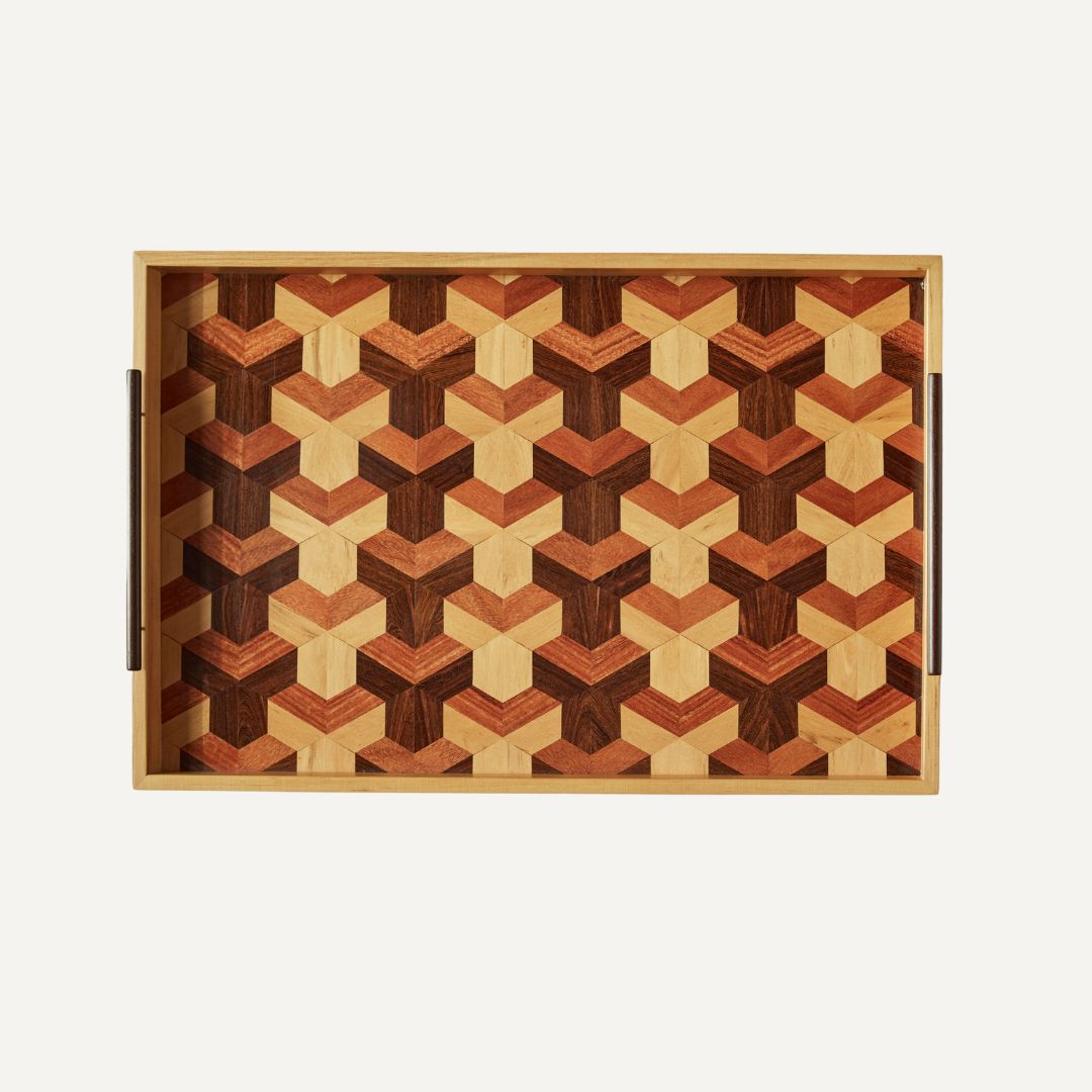 Lara Marquetry Tray - Large TABLEWARE, SERVEWARE & COOKWARE