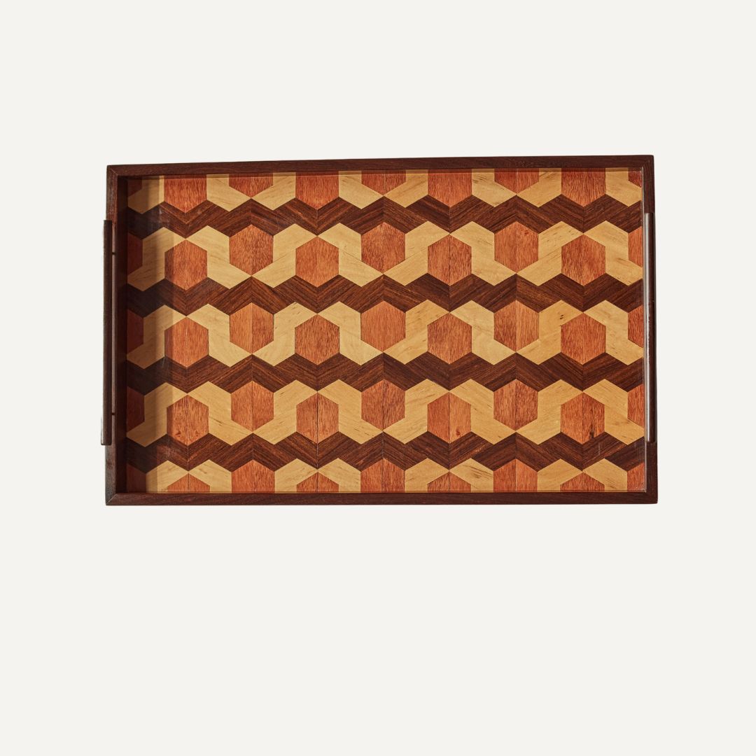 Lara Marquetry Tray - Medium TABLEWARE, SERVEWARE & COOKWARE