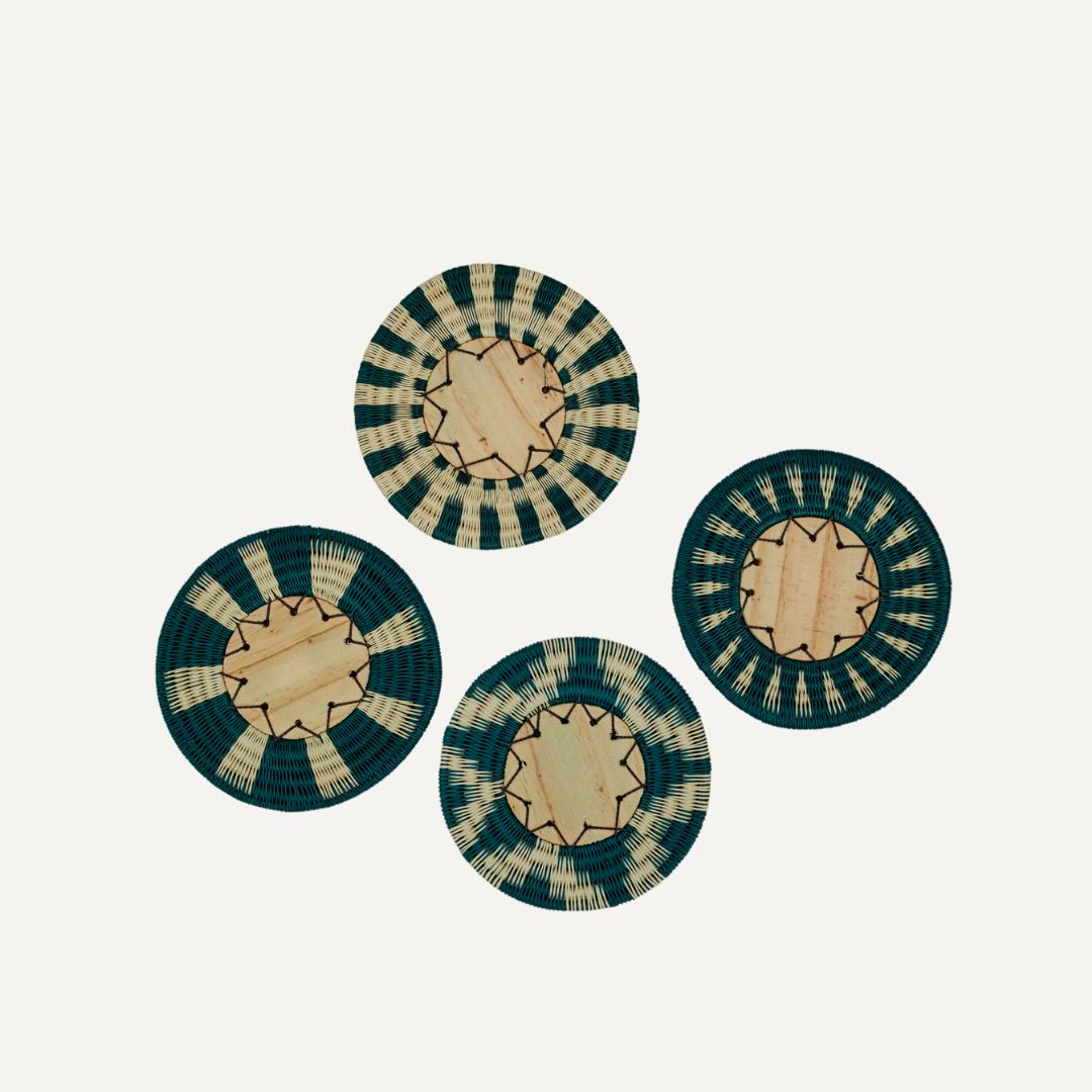 Pacifico Werregue Coaster - Teal (set of 4) TABLEWARE, SERVEWARE & COOKWARE