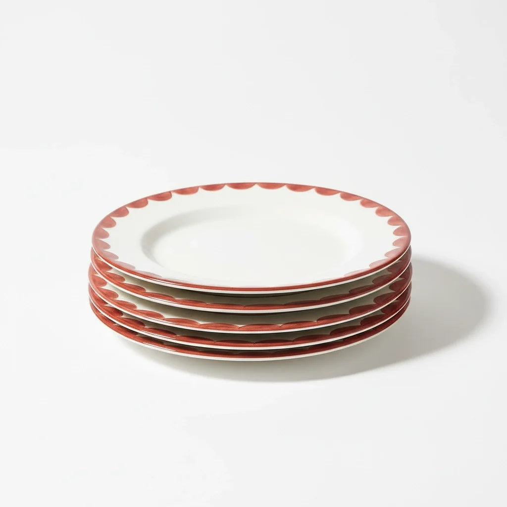 Cascos Side Plate, Rust Red (Set of 4)