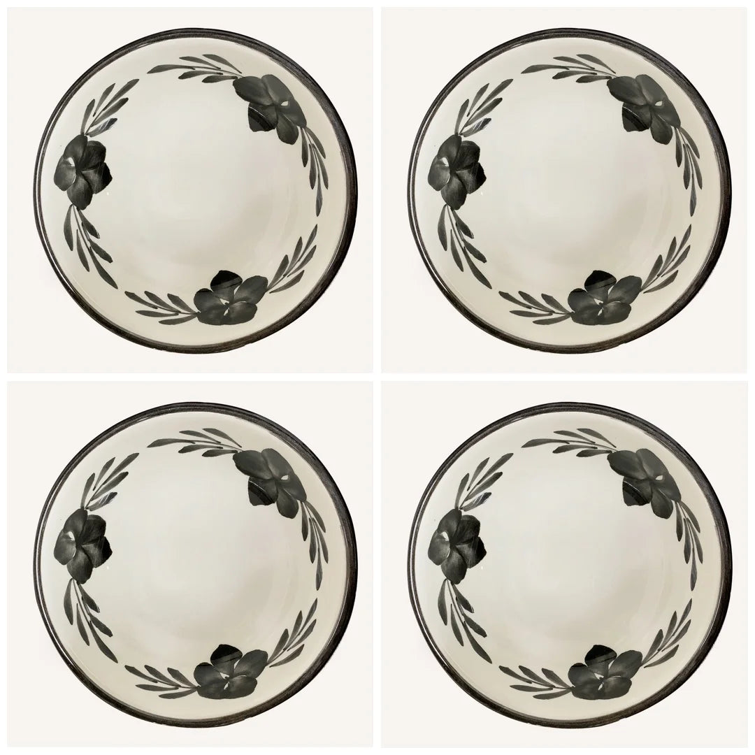 Tapas Bowl - Flor - Jet Black (Set of 4)