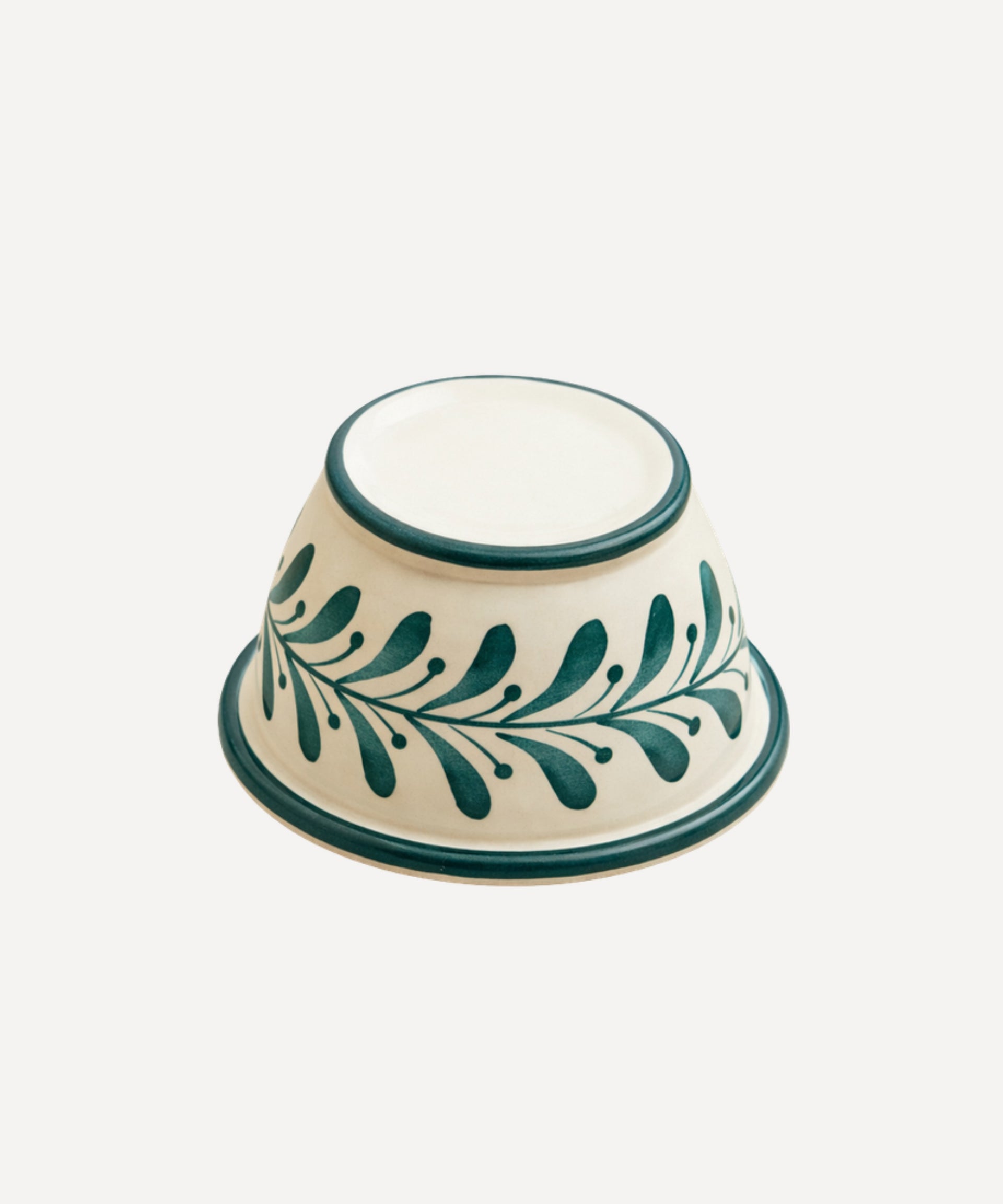 Helecho French Butter Dish Hand Painted Ceramic