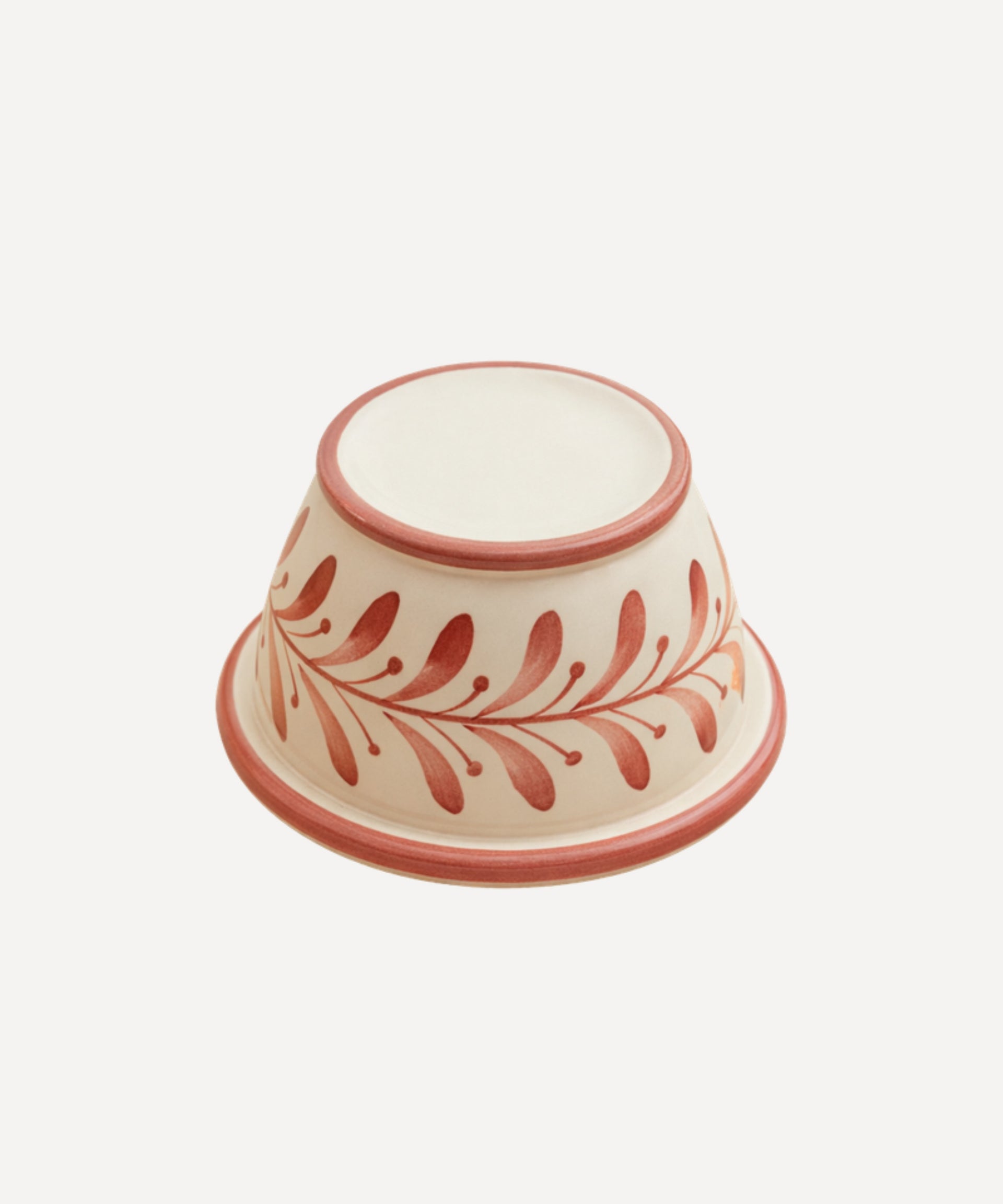 Helecho French Butter Dish Hand Painted Ceramic Vintage