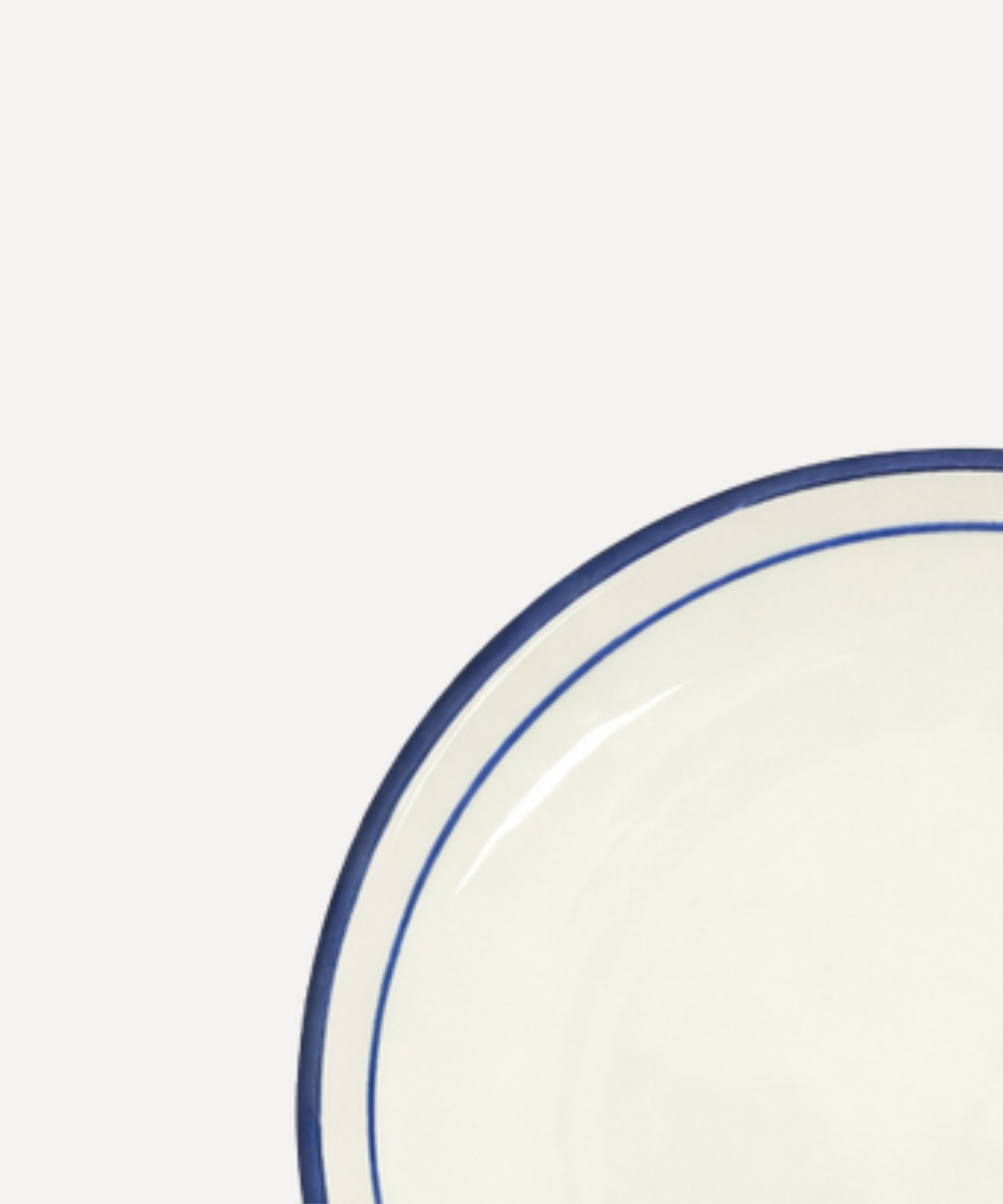 Hand-painted Rim Bread Plate in Deep Blue, Carmen del Viboral ceramic.