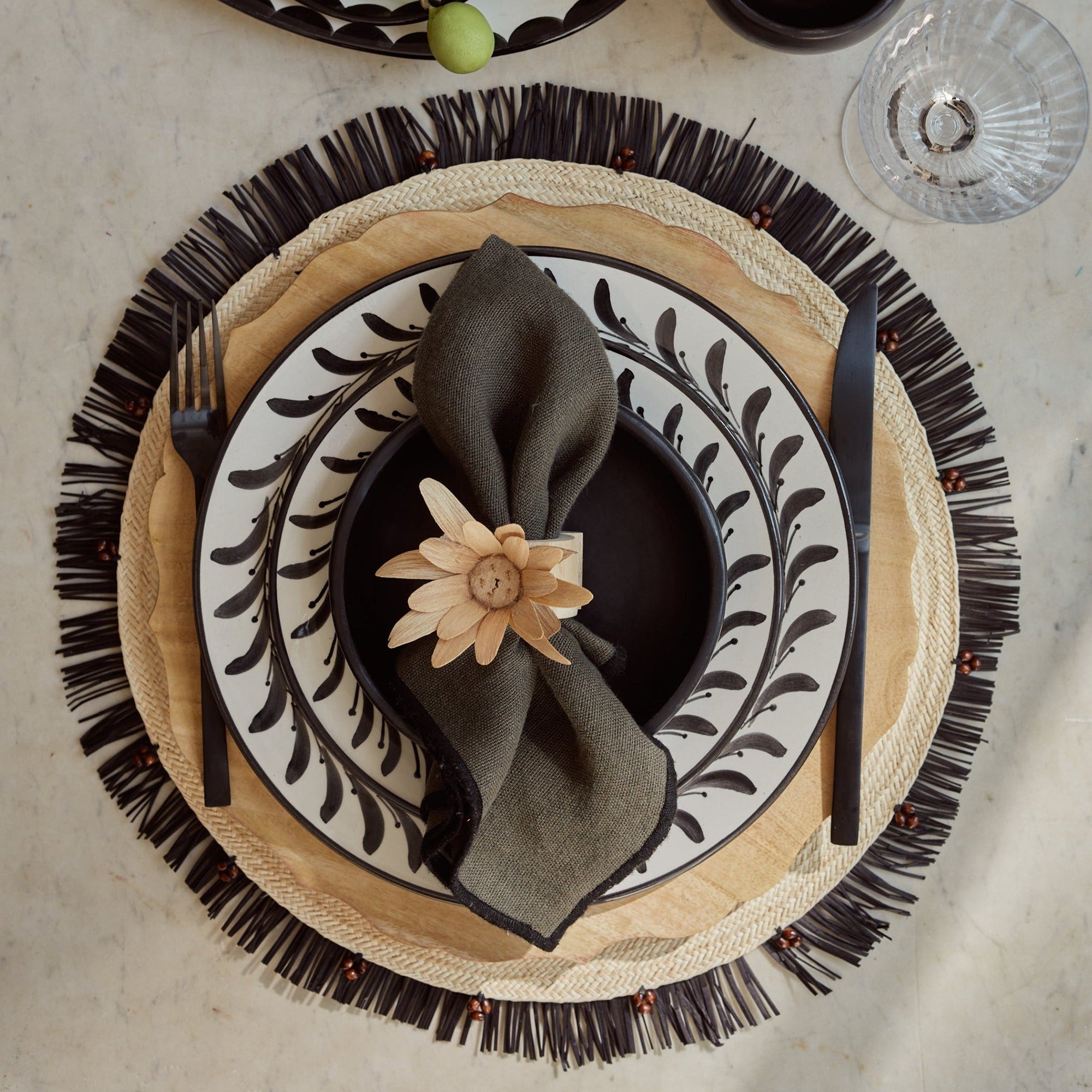 Flecos Placemat - Black  TABLEWARE, SERVEWARE & COOKWARE