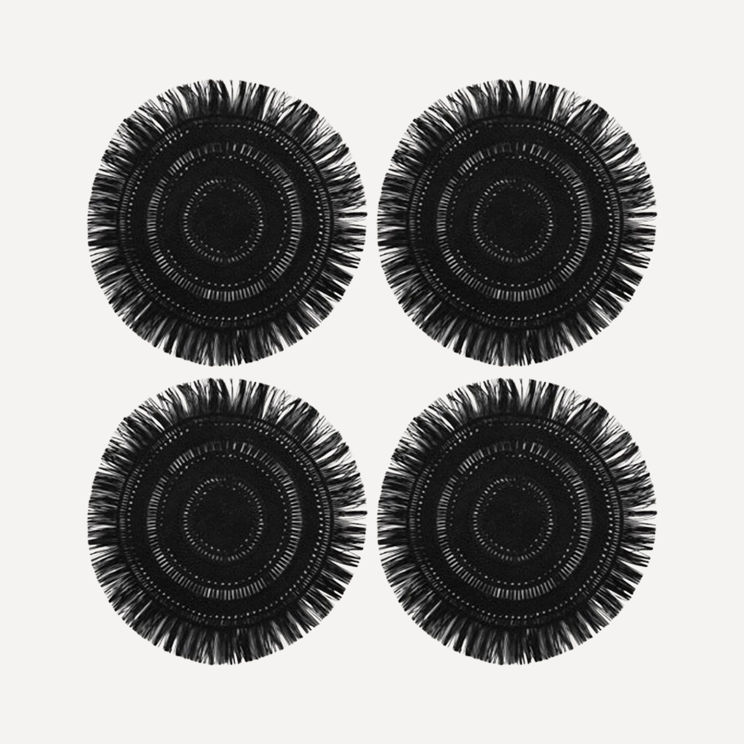 Flecos Placemat - Black (Set of 4)