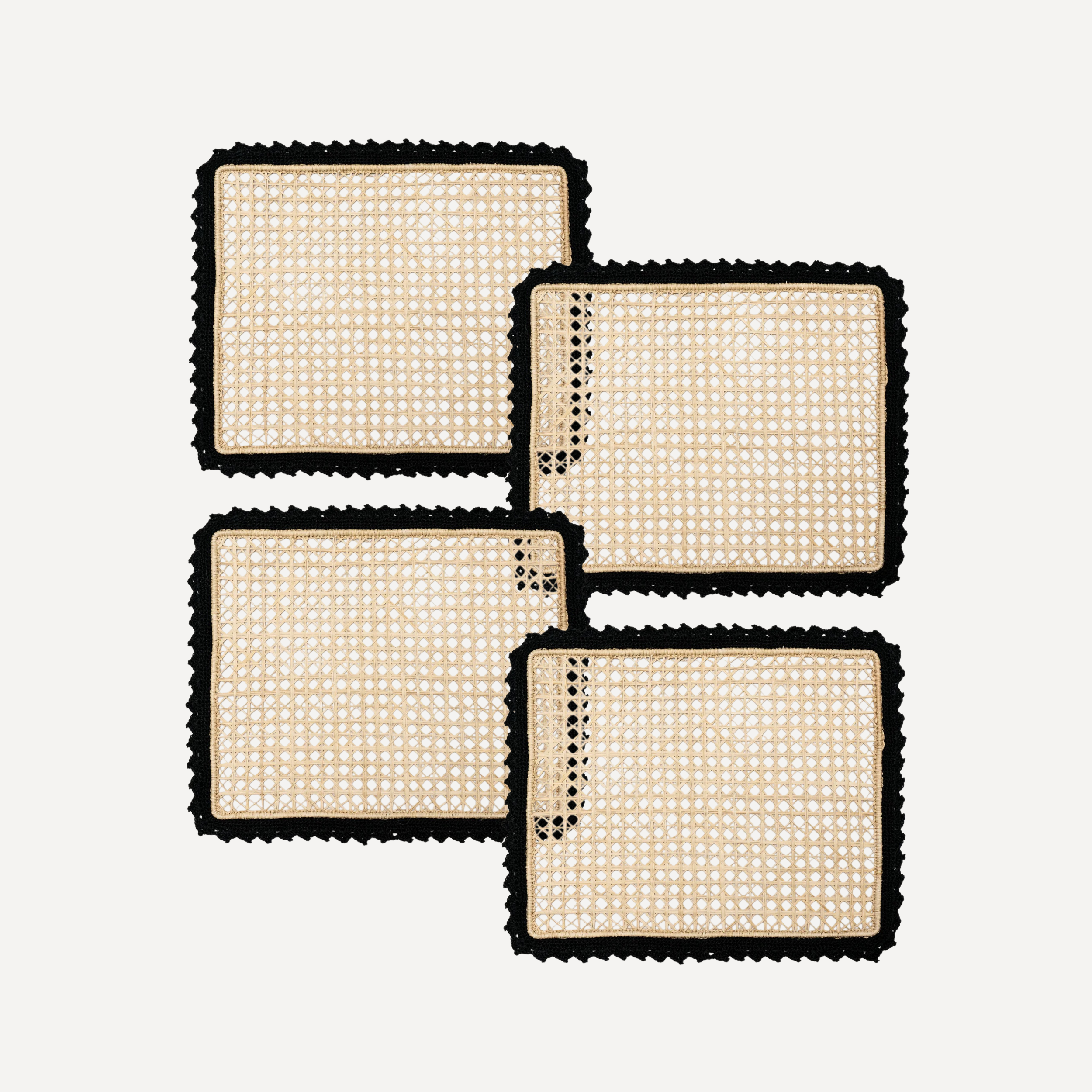 Nubia Placemat - Black (Set of 4)