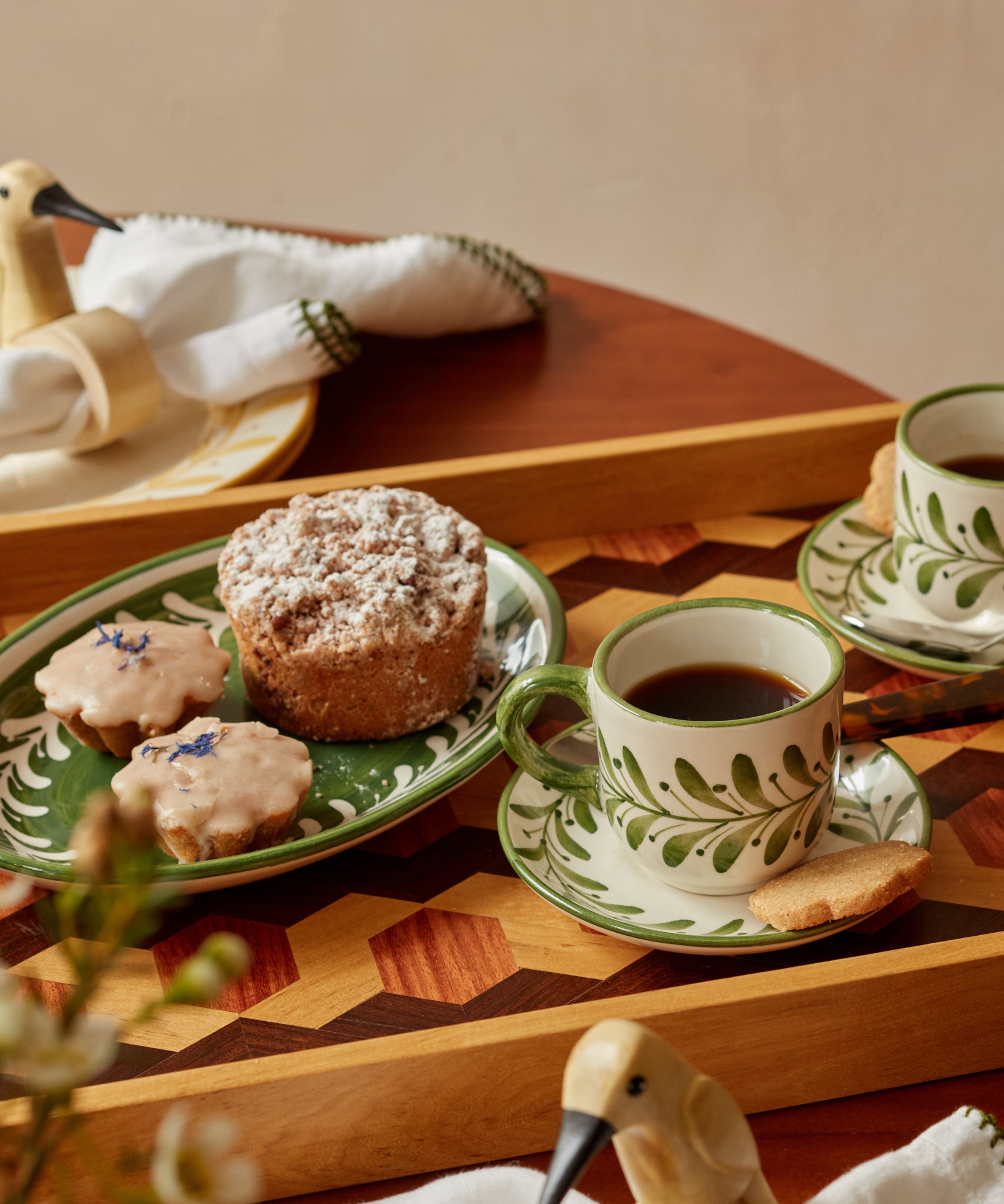 Helecho Serving Platter (set of two) - Fern Green