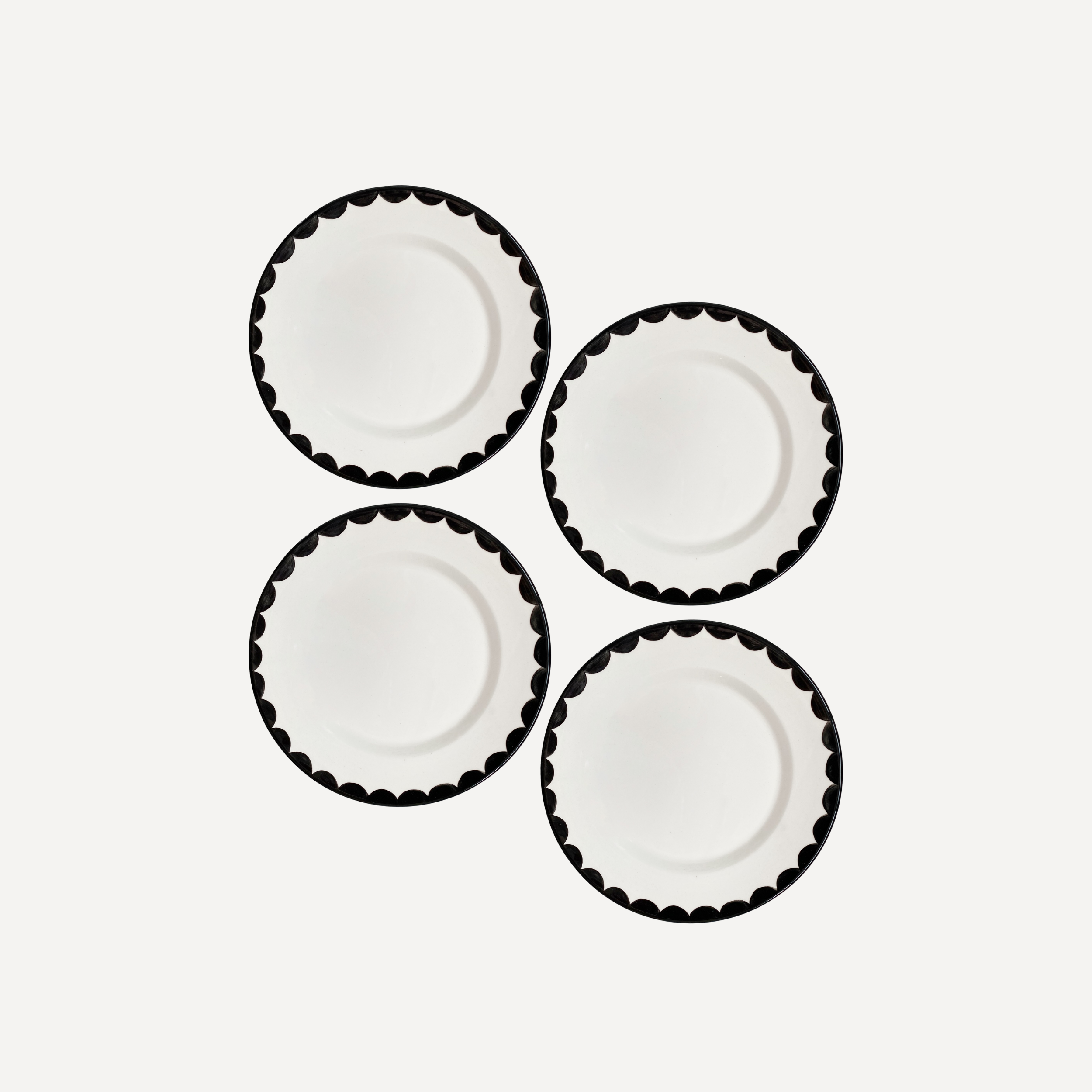 Cascos Side Plate, Jet Black (Set of 4)