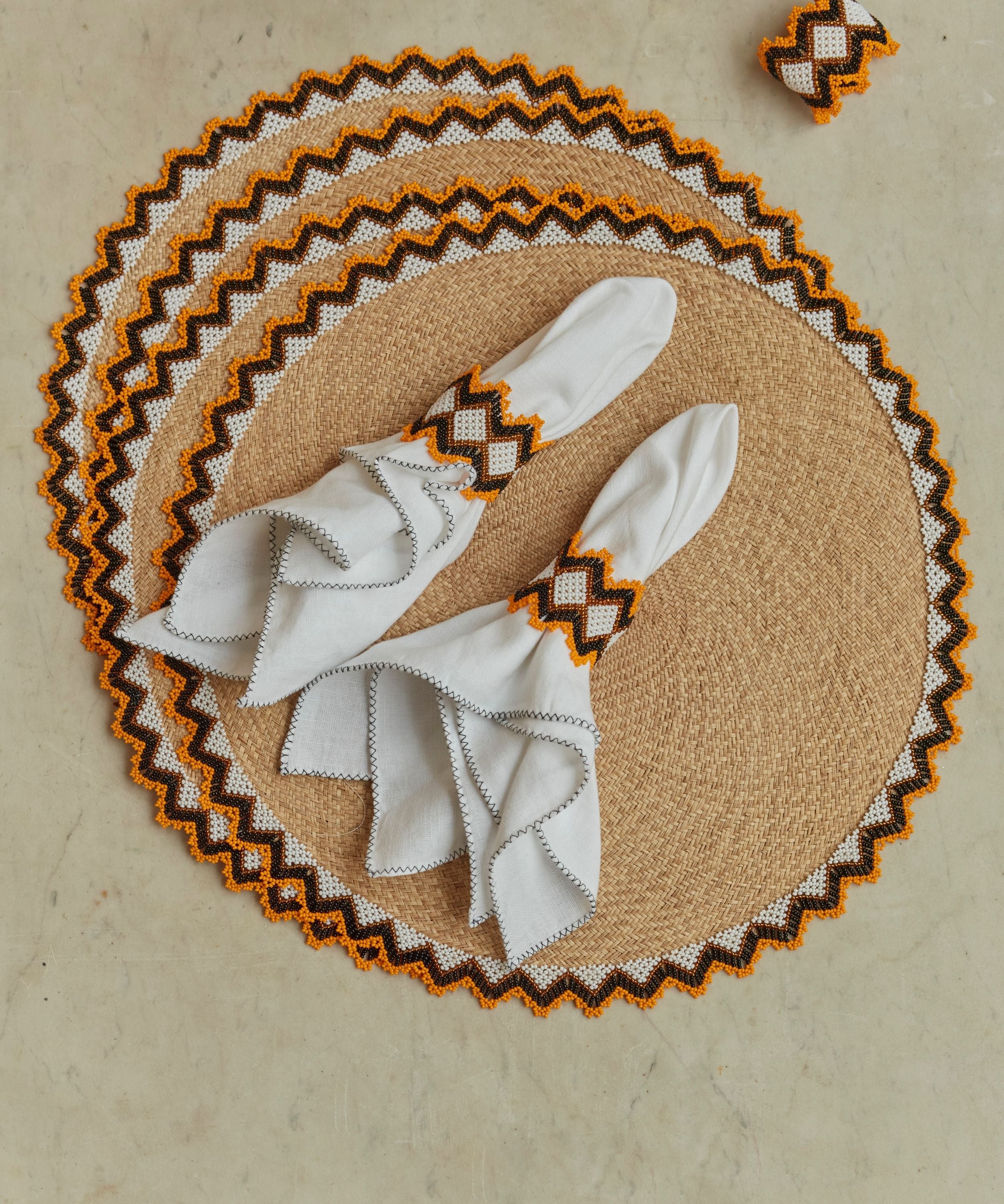 Alicia Napkin Ring, Burnt Yellow