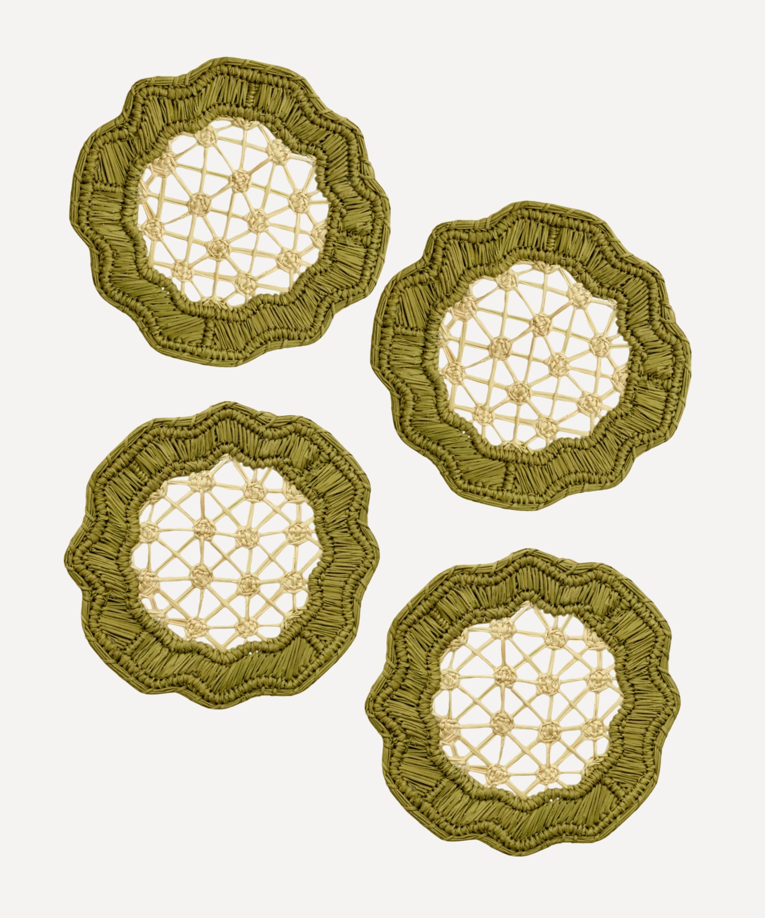 Deco Coasters, Green (set of 4)