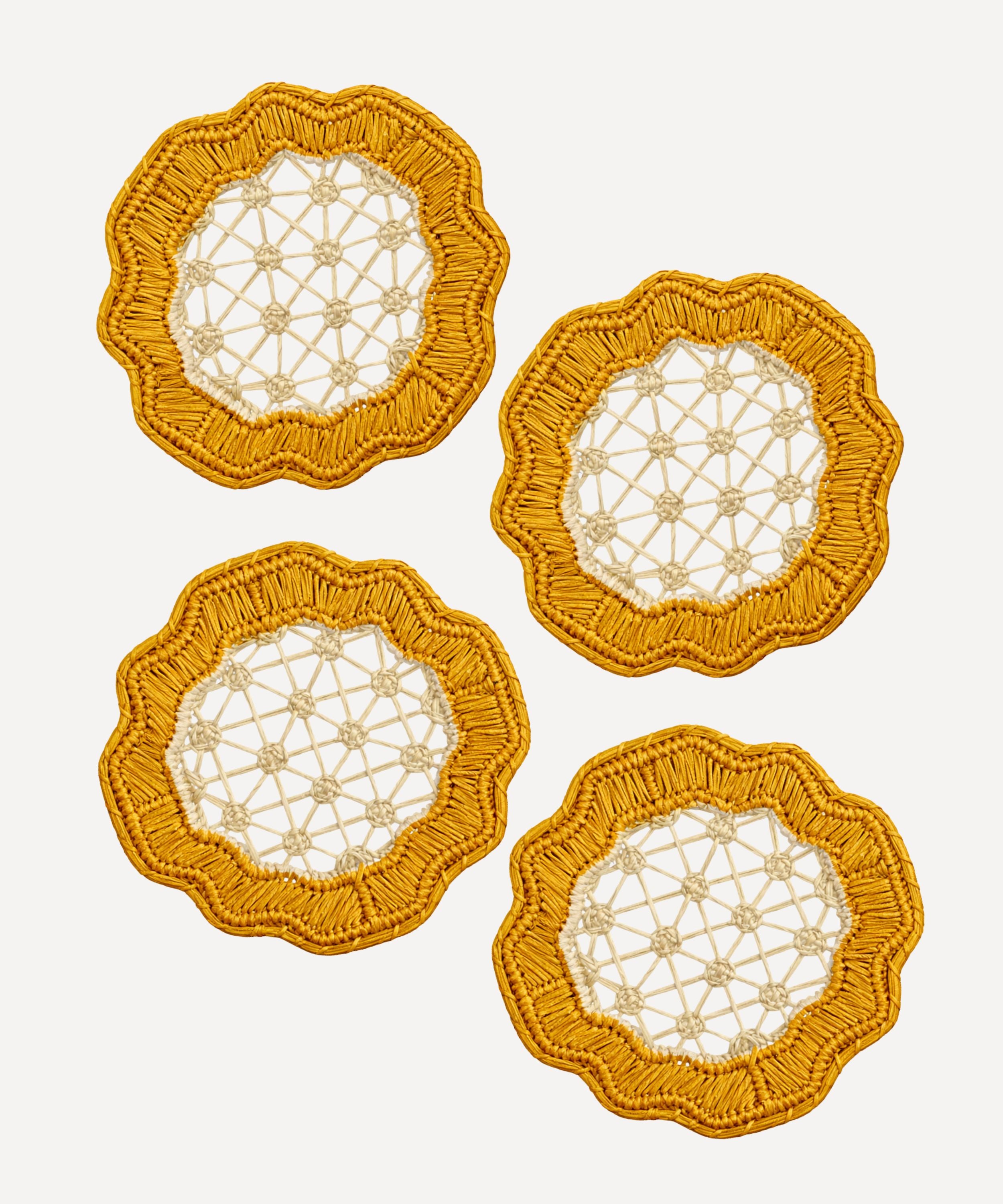 Deco Coasters, Mustard (set of 4)