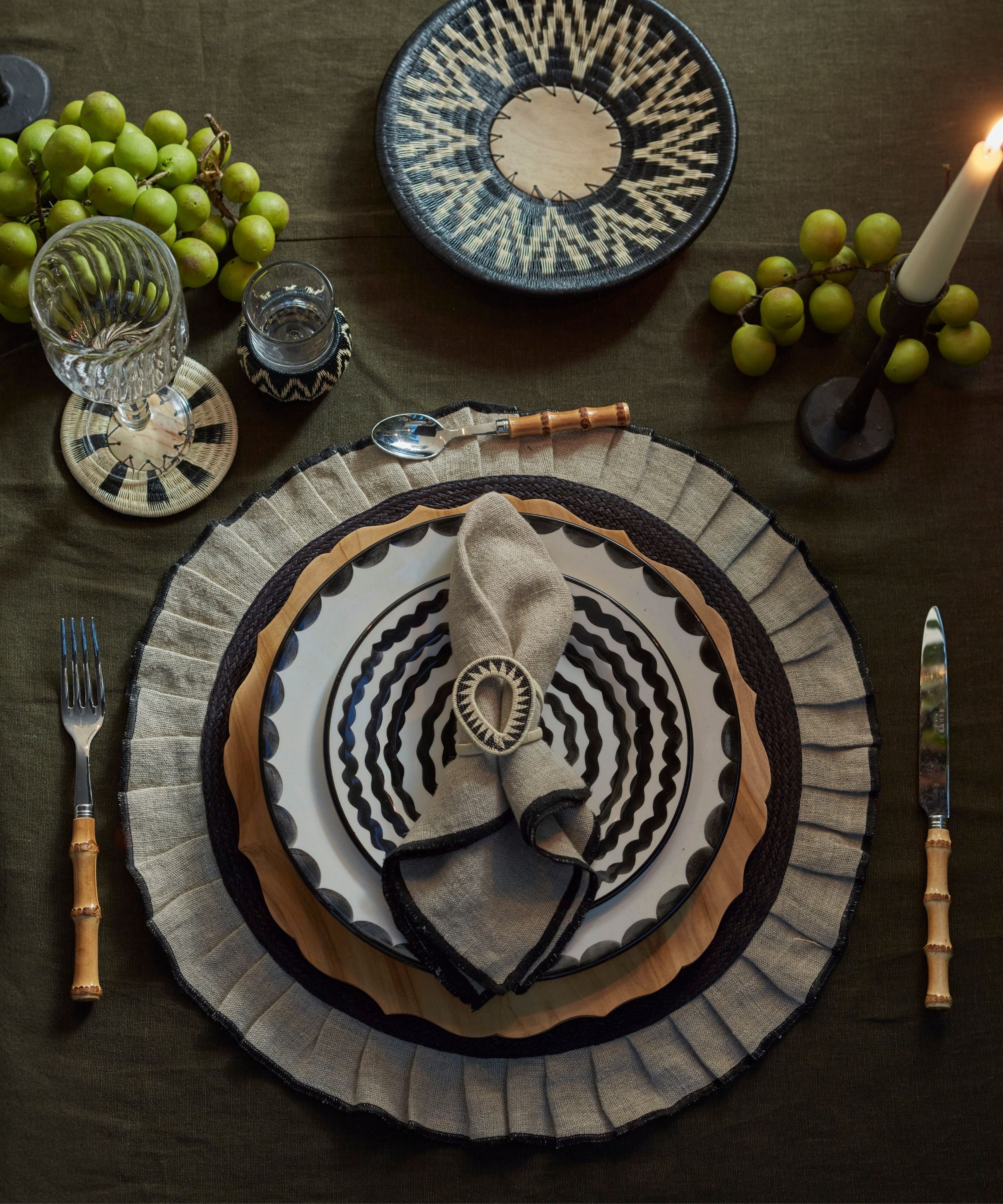 Pacifico Werregue Coaster - Black (set of 4)