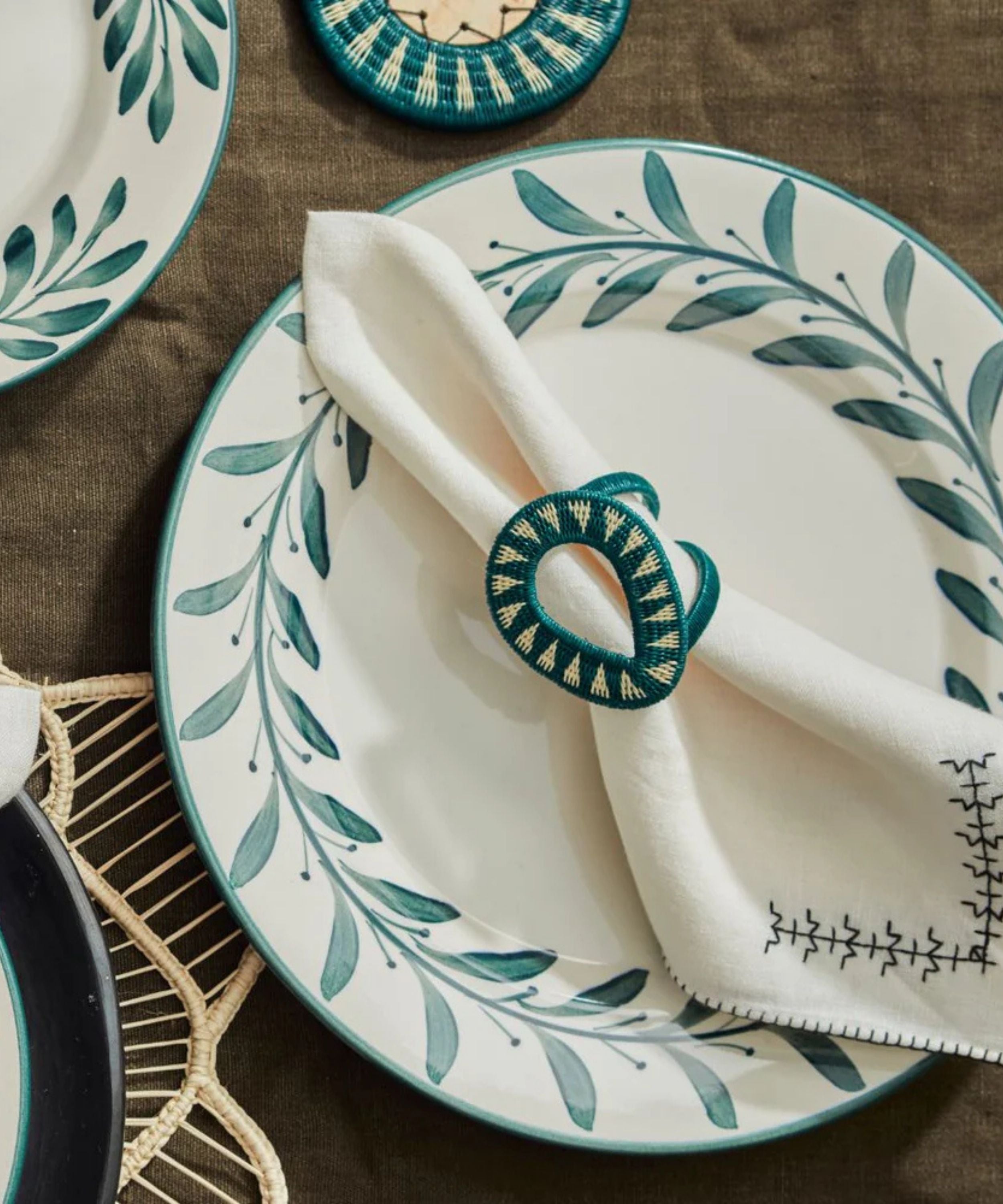 Gota Werregue Napkin Ring - Teal