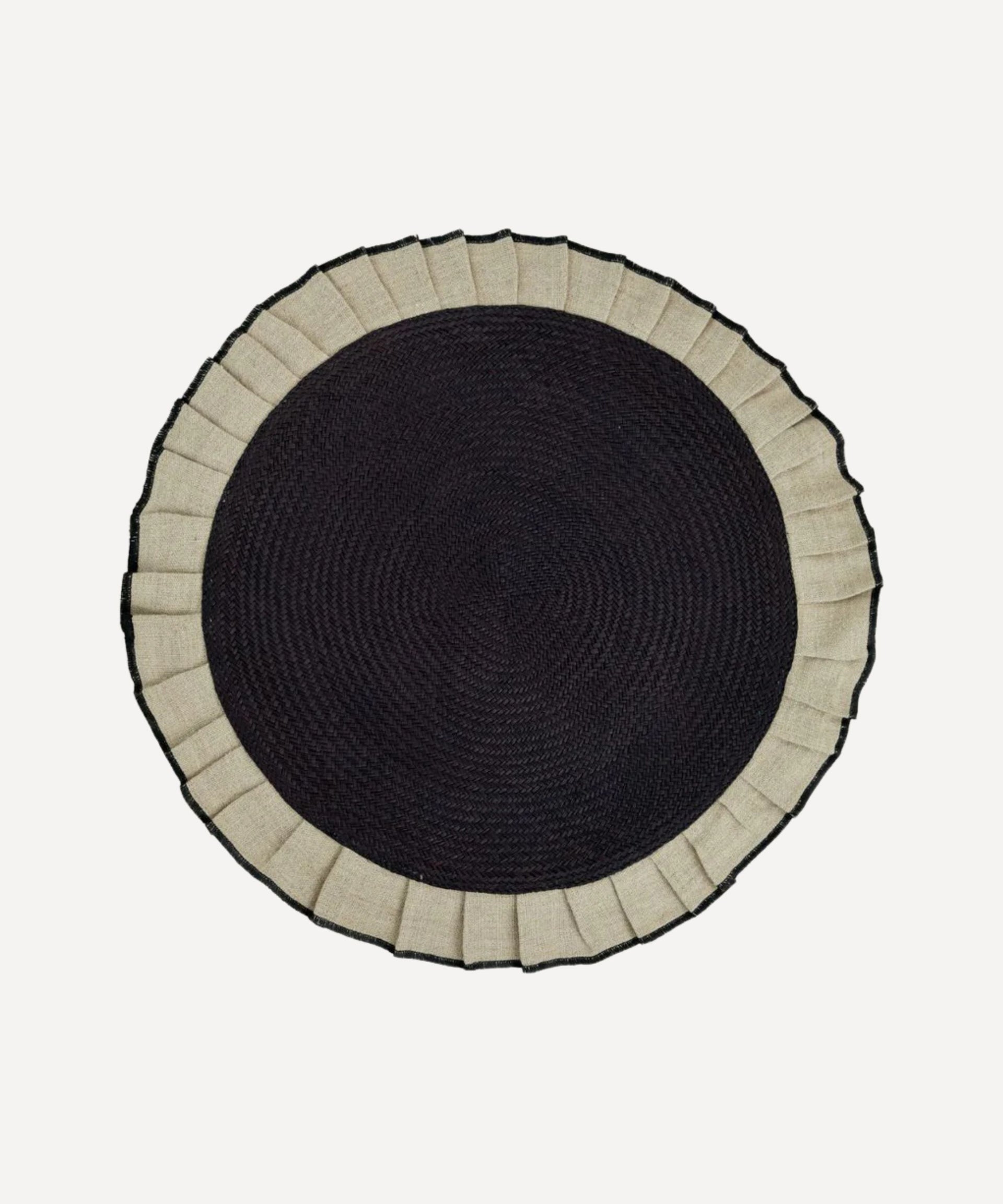 Arandela Placemat Handwoven Panama Hat Straw & Linen