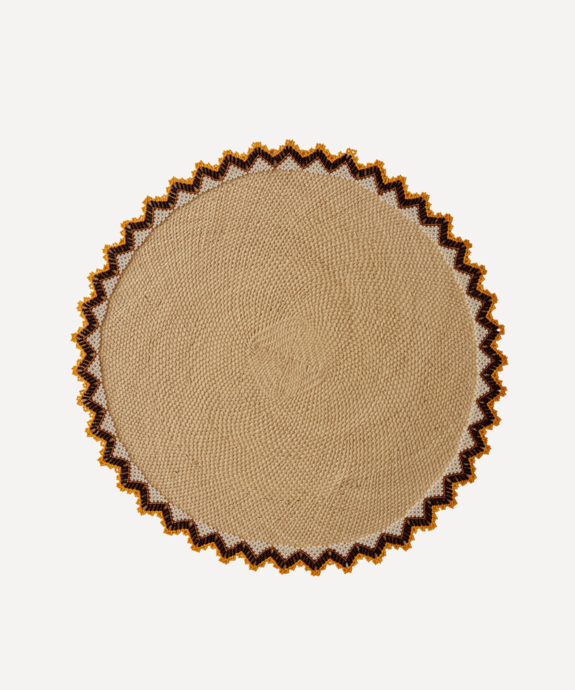 Alicia Placemat Handwoven Panama Hat Straw Burnt