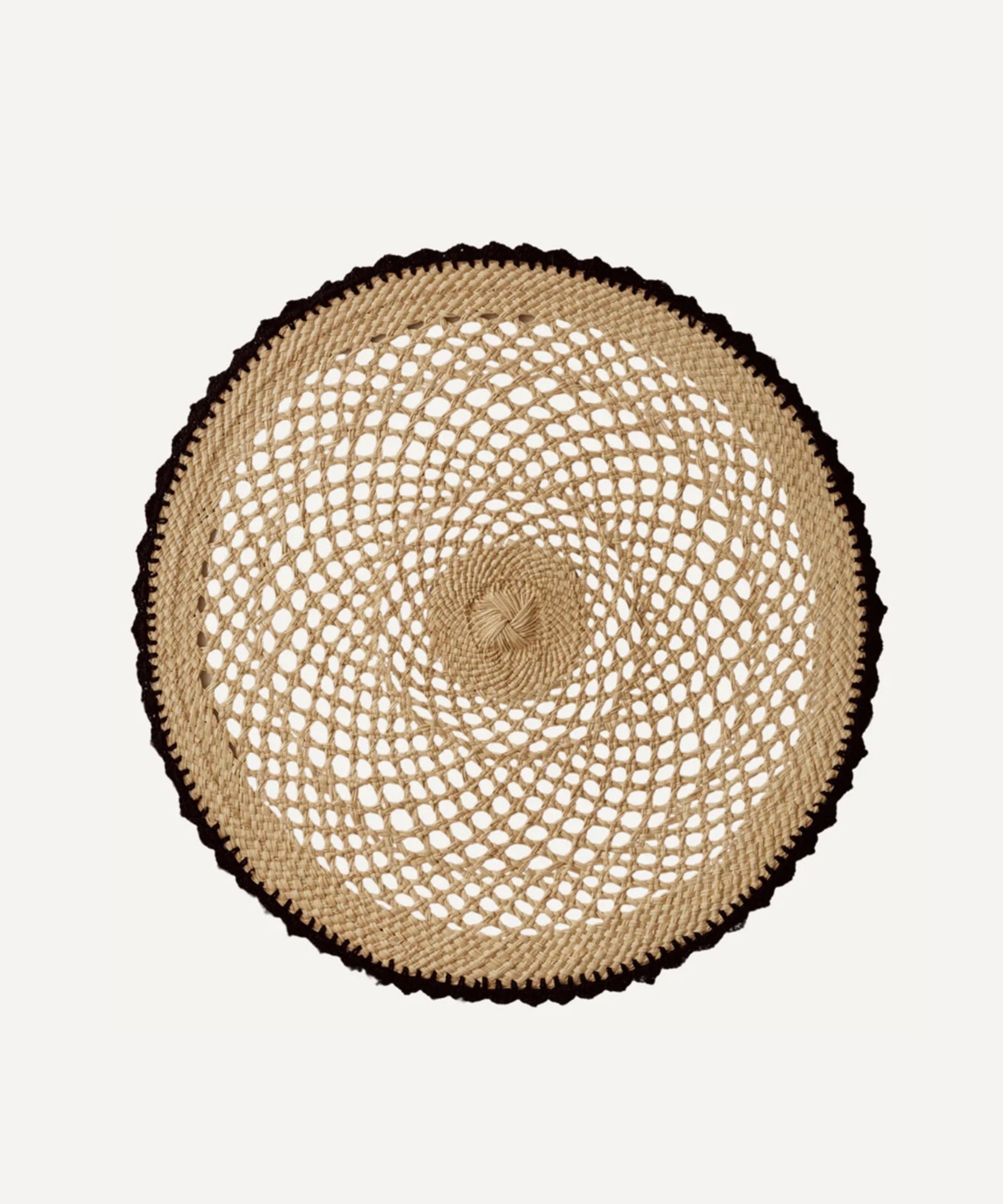 Crochet Placemat Handwoven Panama Hat Straw