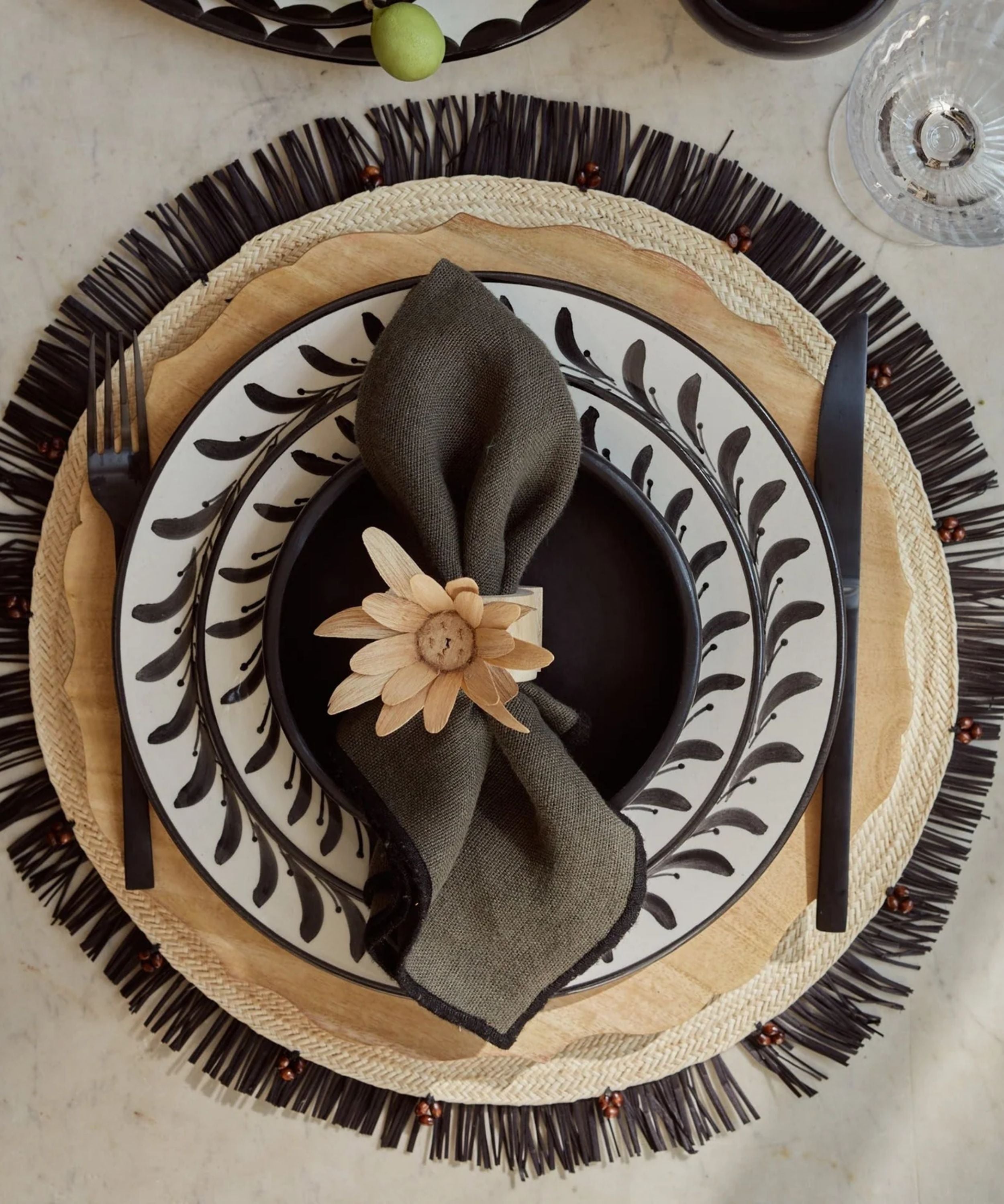 Flecos Placemat, Black