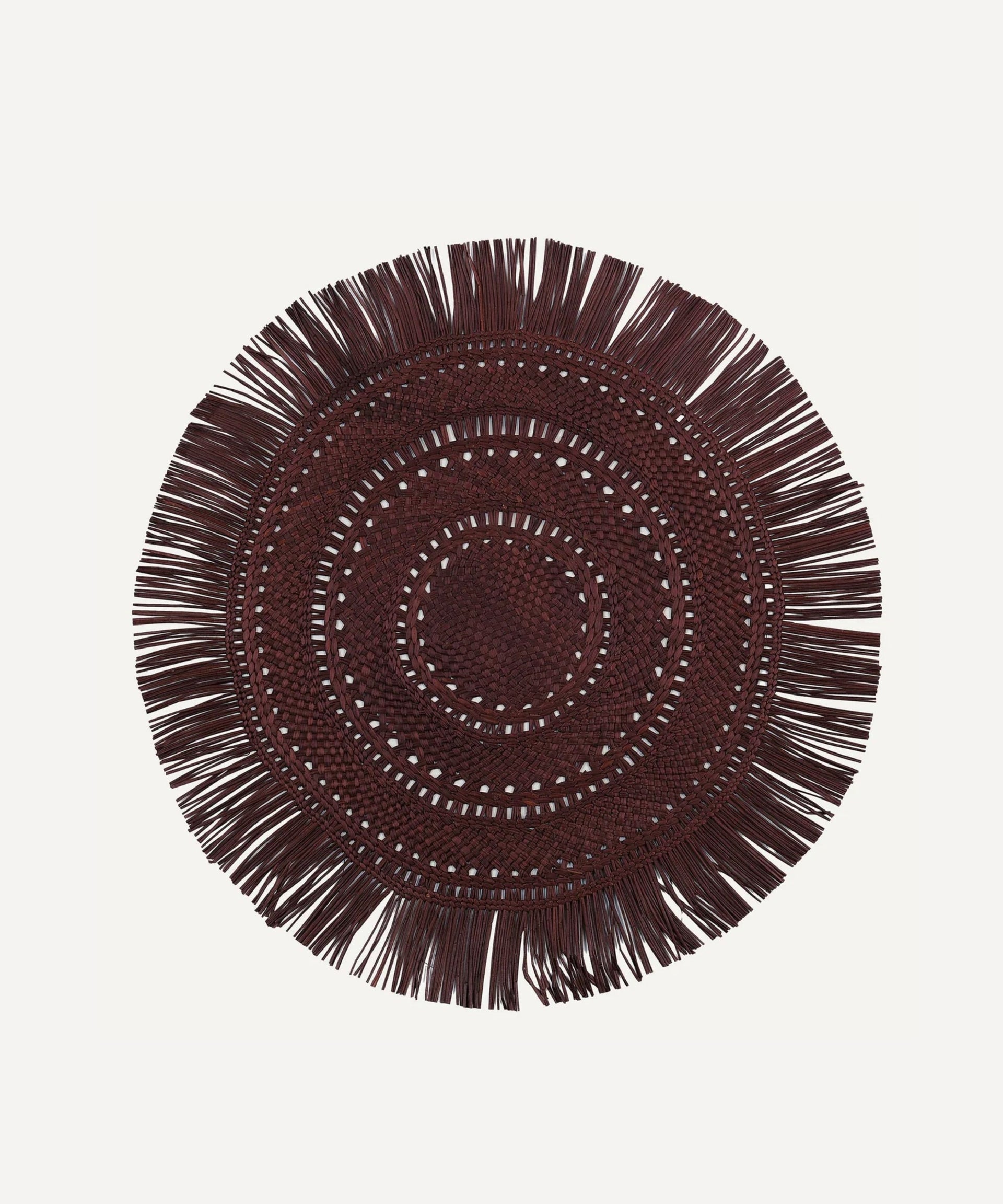 Flecos Placemat Handwoven Panama Hat Straw Marsala