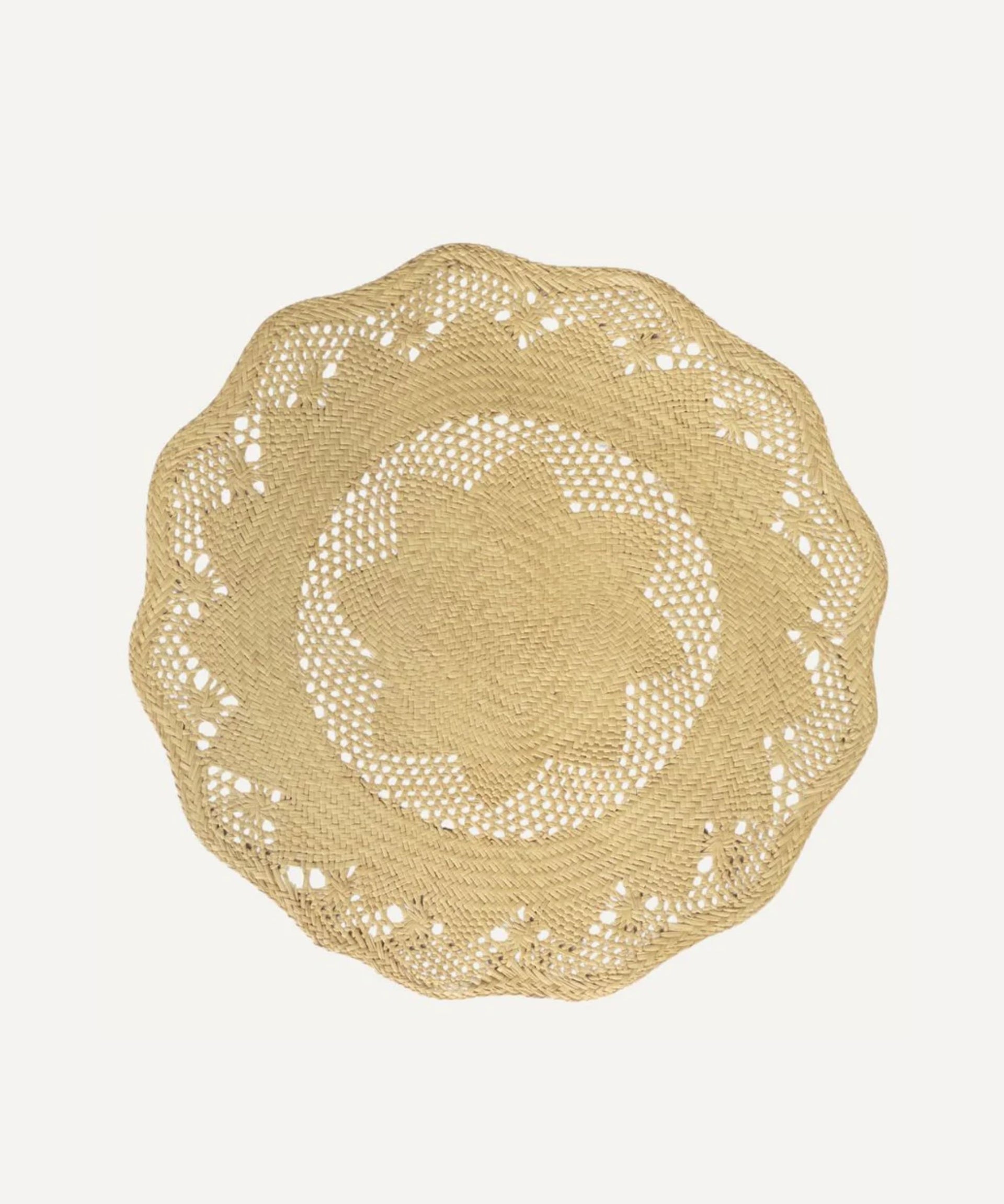 Estrella Placemat Handwoven Panama Hat Straw