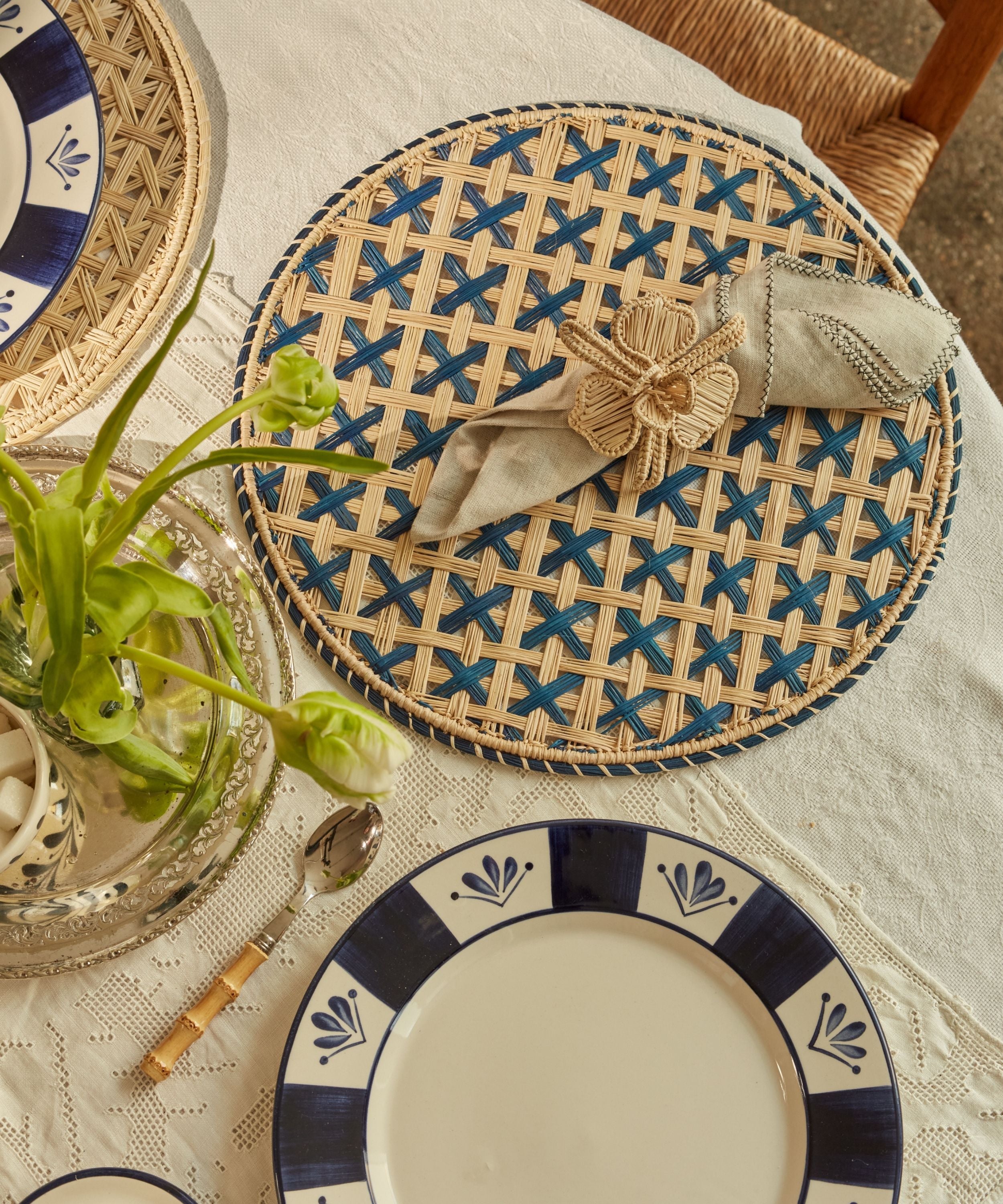 Cruces Placemat, Deep Blue