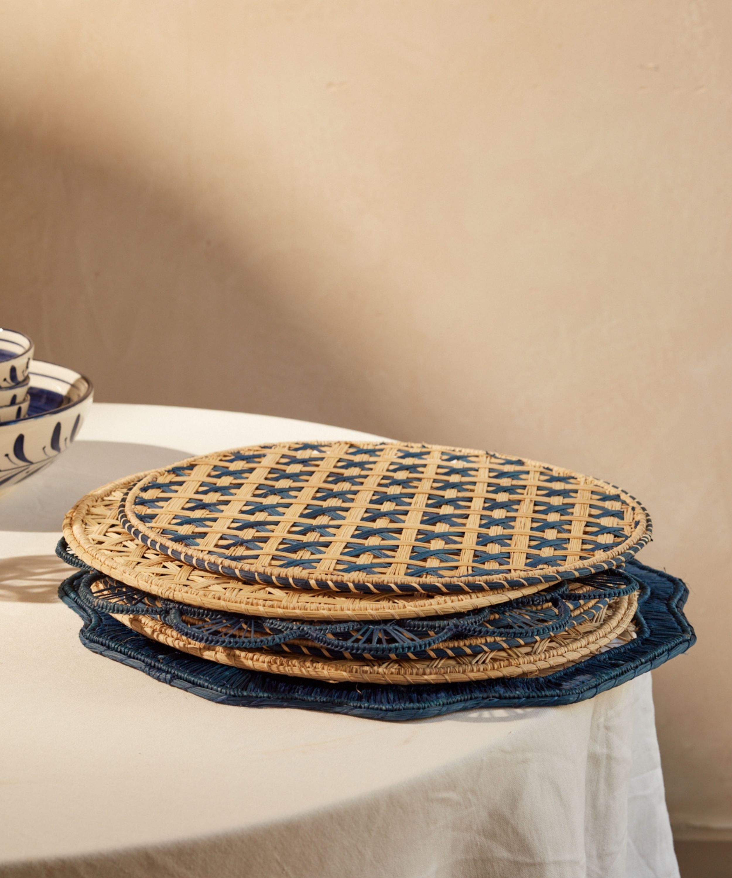 Cruces Placemat, Deep Blue