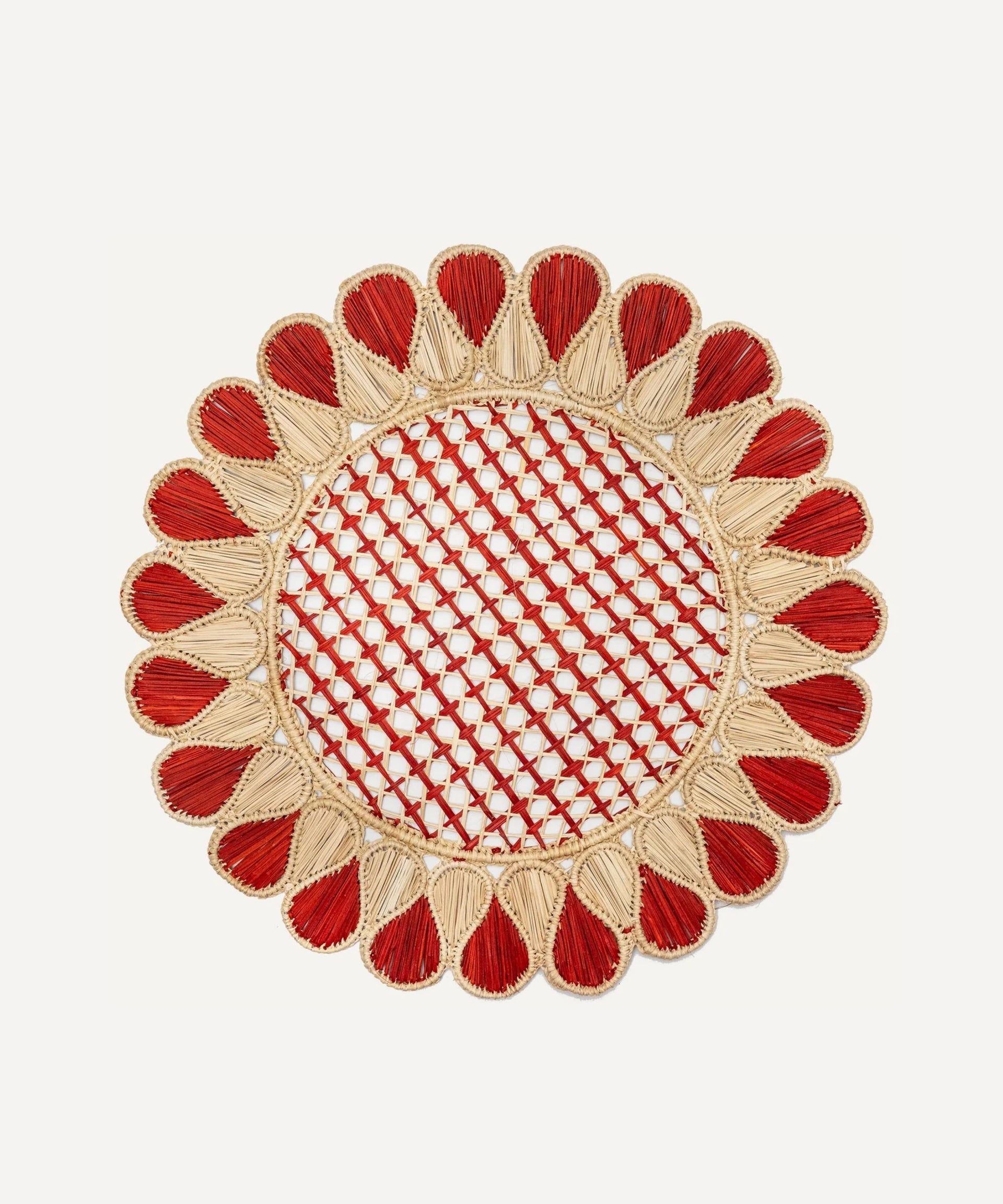 Lupita Placemat Handwoven Iraca Palm Terracotta