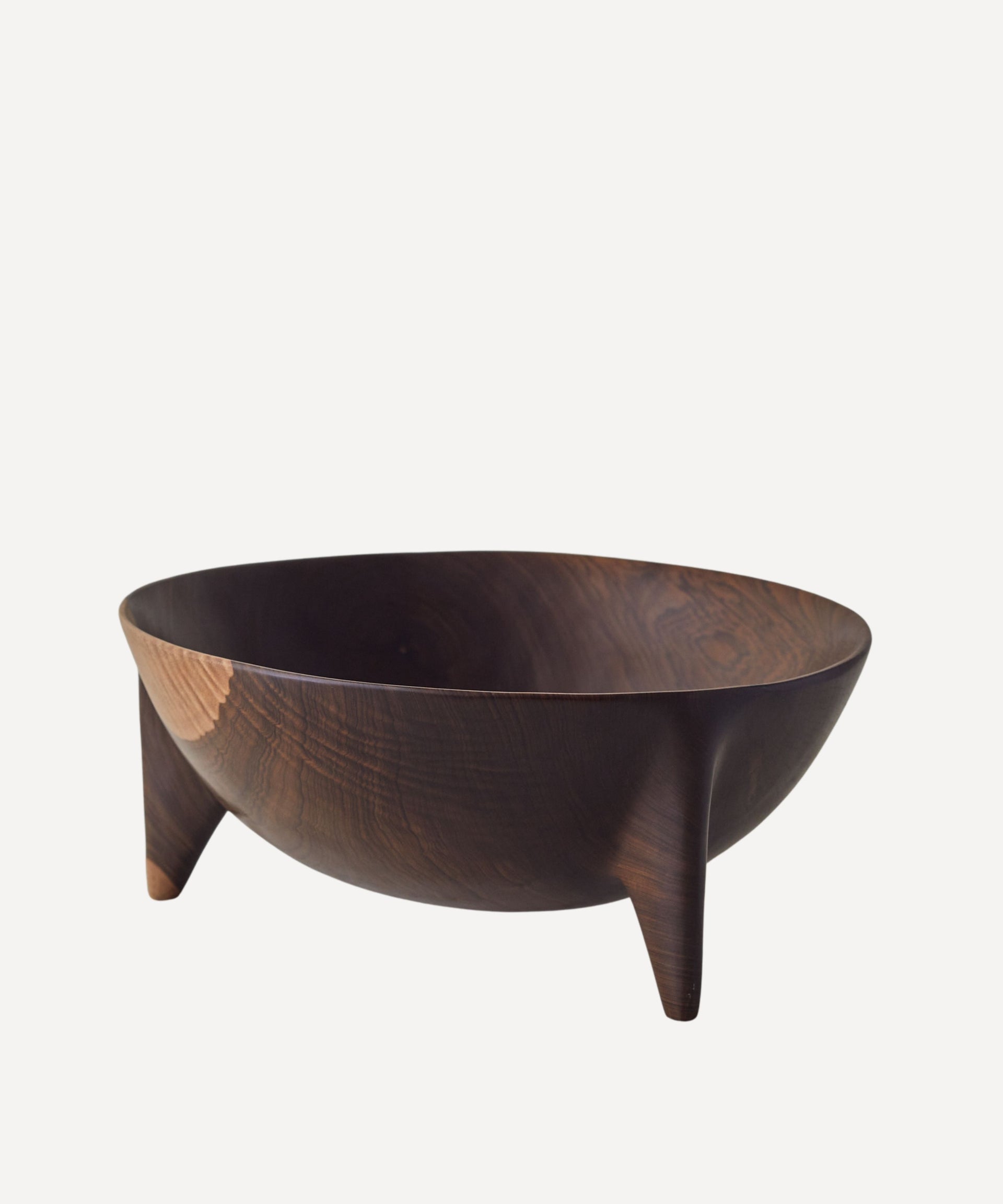 Lara Bowl Hand Carved Wood Dark Wood