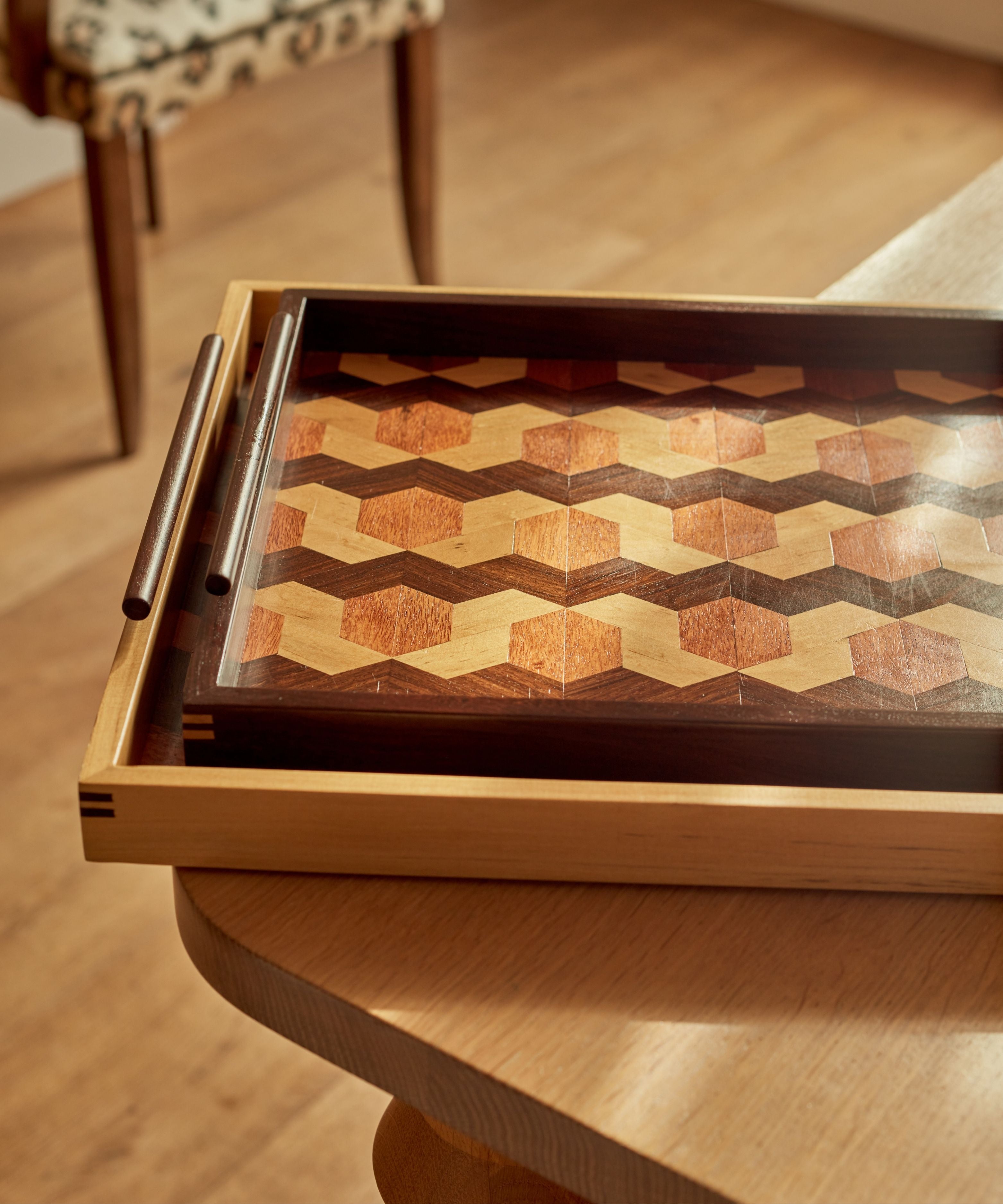 Lara Marquetry Tray - Miguelito Large
