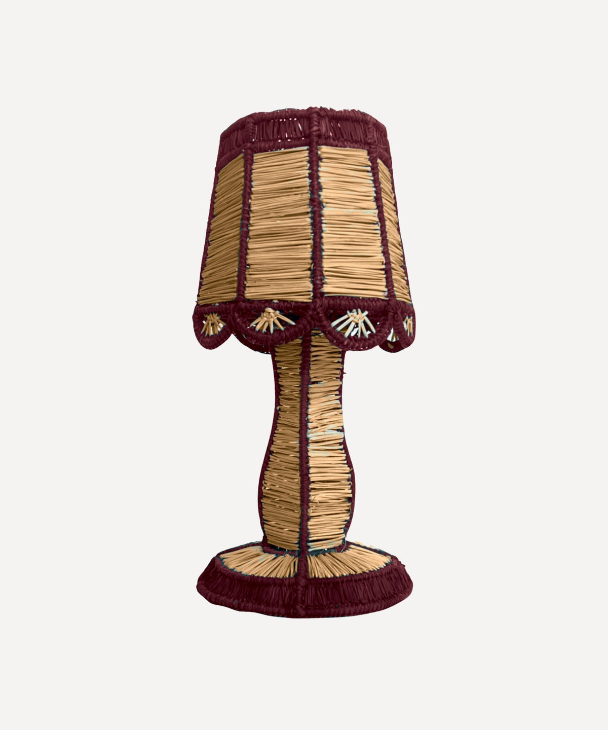 Dayana Dining Table Lamp Handwoven Iraca Palm Marsala