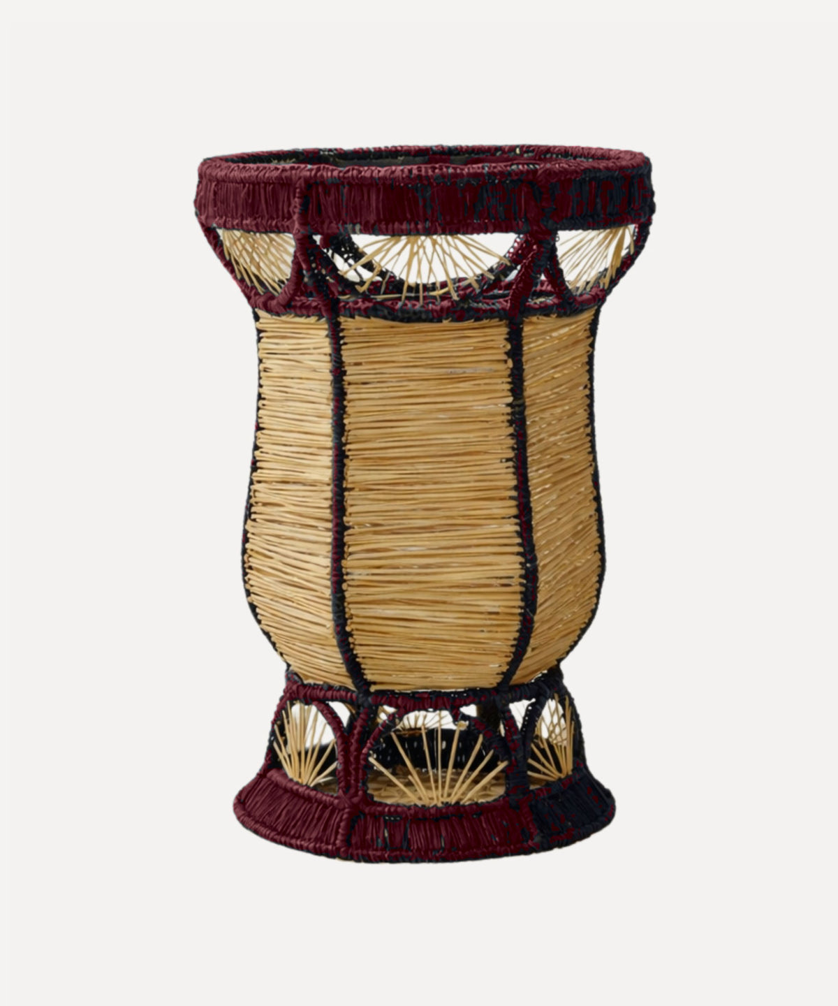 Deco Vase | Handwoven Iraca Palm, Marsala