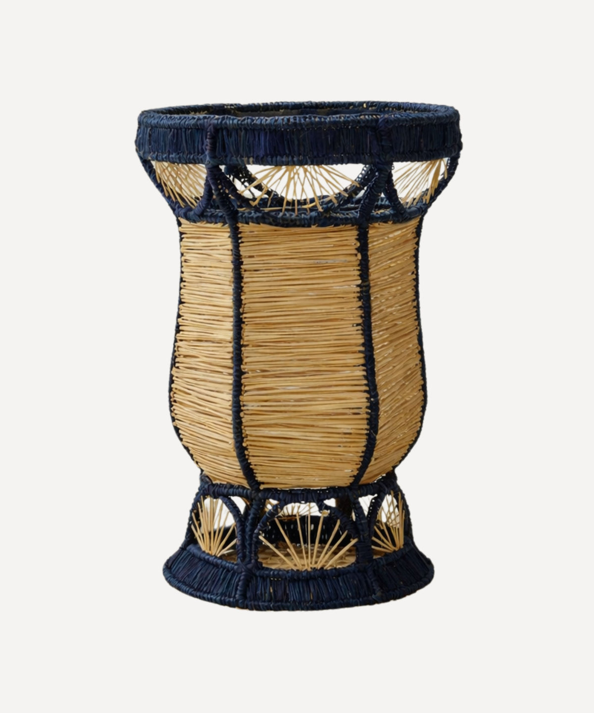 Deco Vase Handwoven Iraca Palm Deep