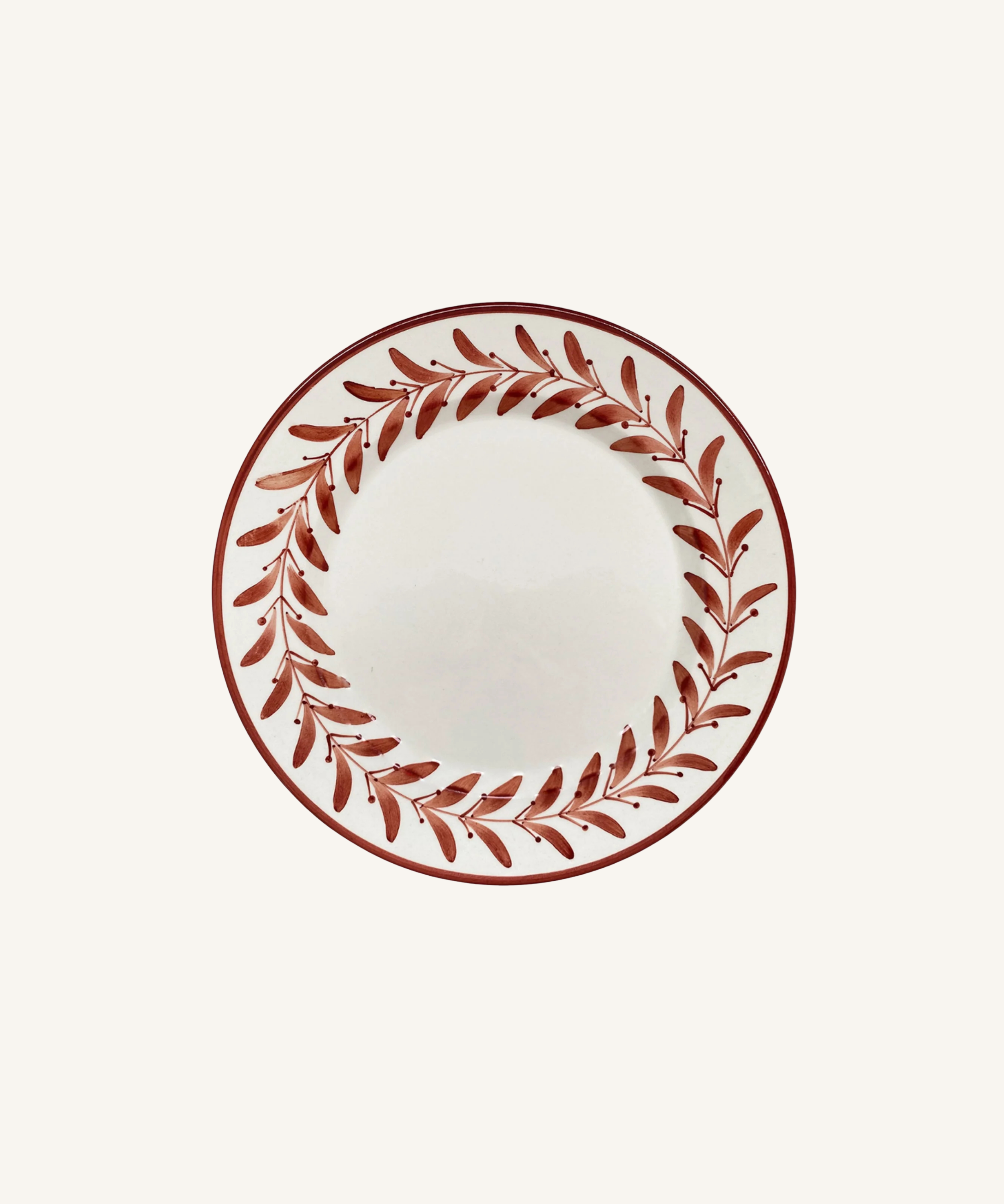 Helecho Dinner Plate, Rust Red