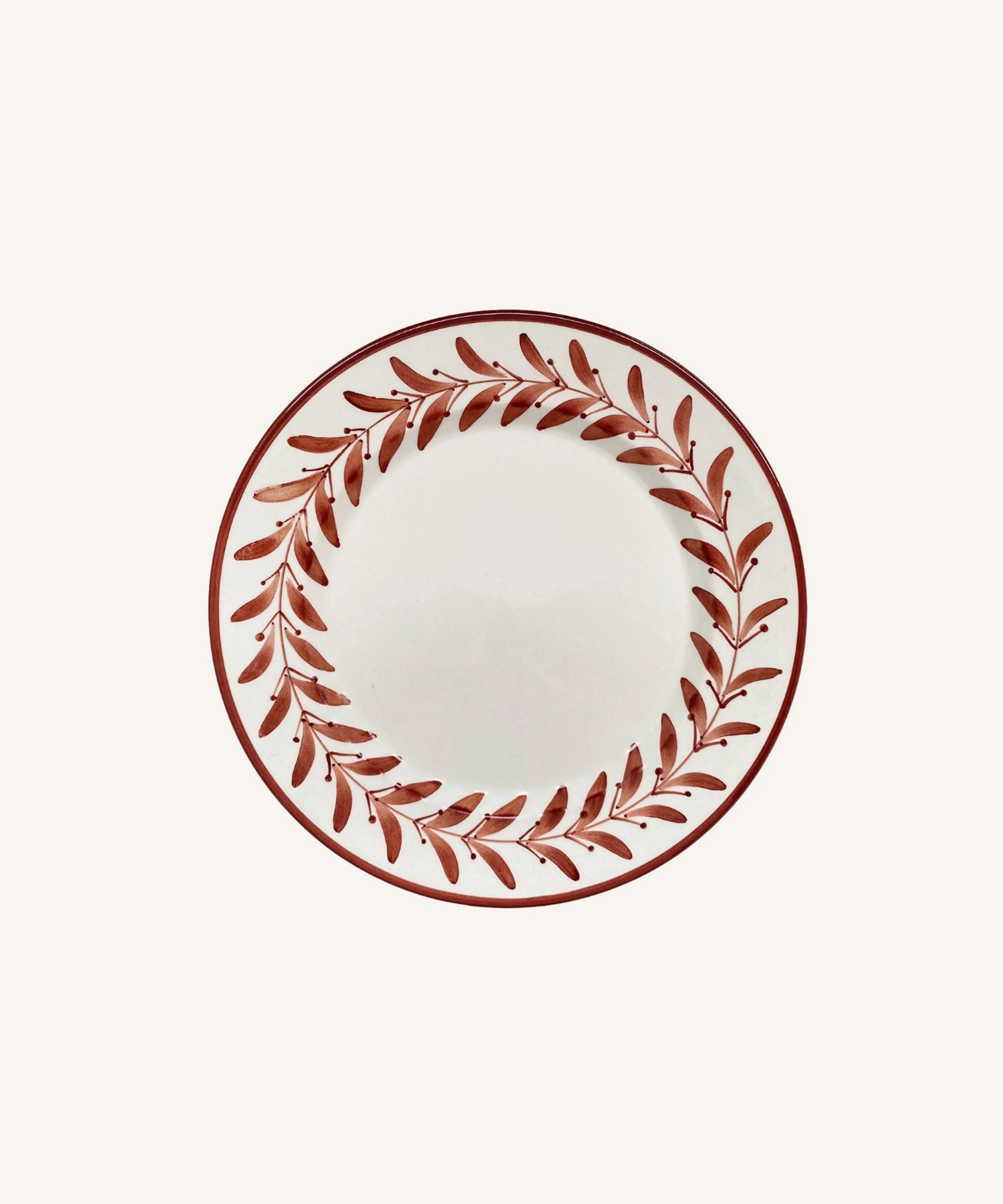 Helecho Side Plate, Rust Red