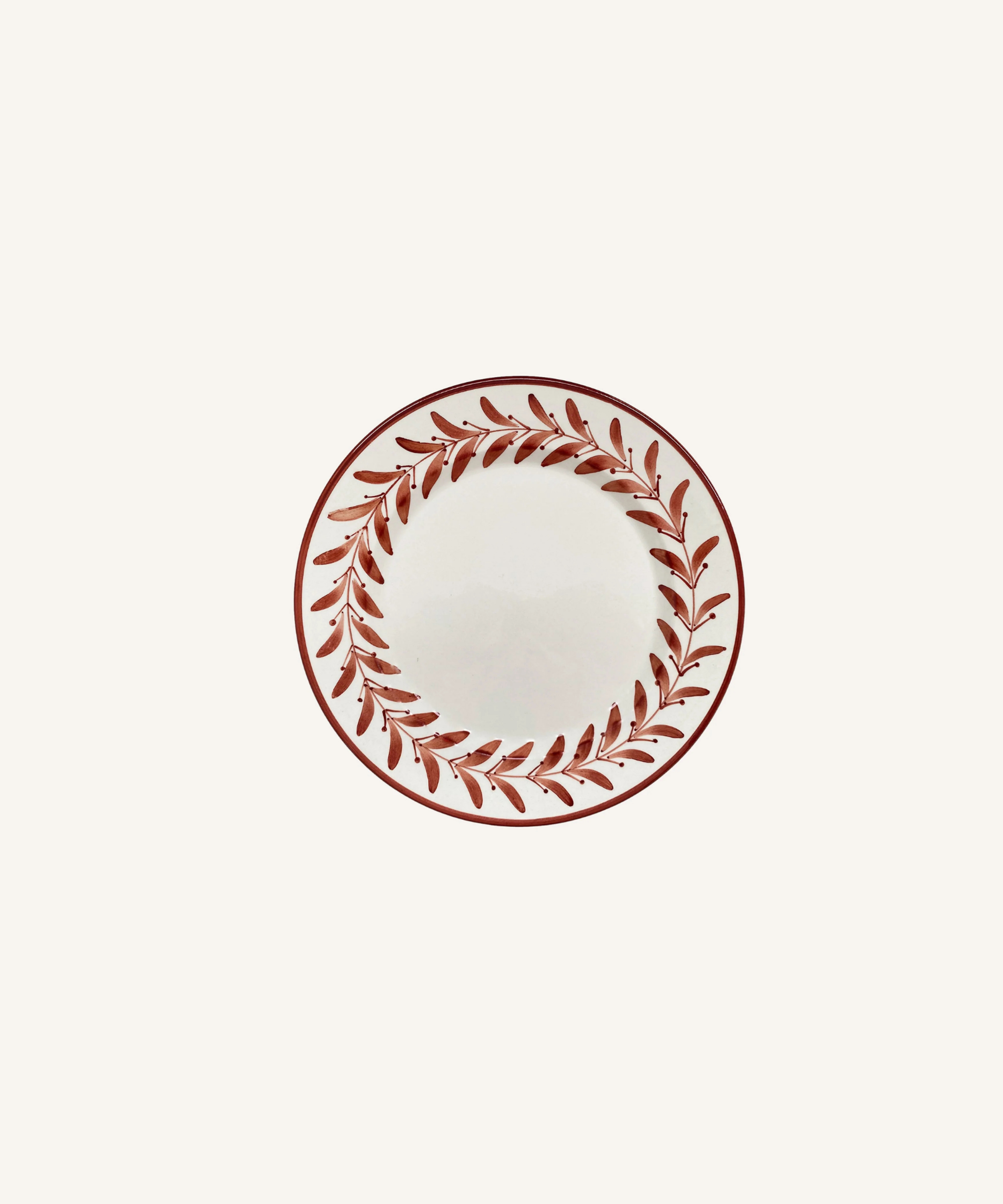 Helecho Side Plate, Rust Red