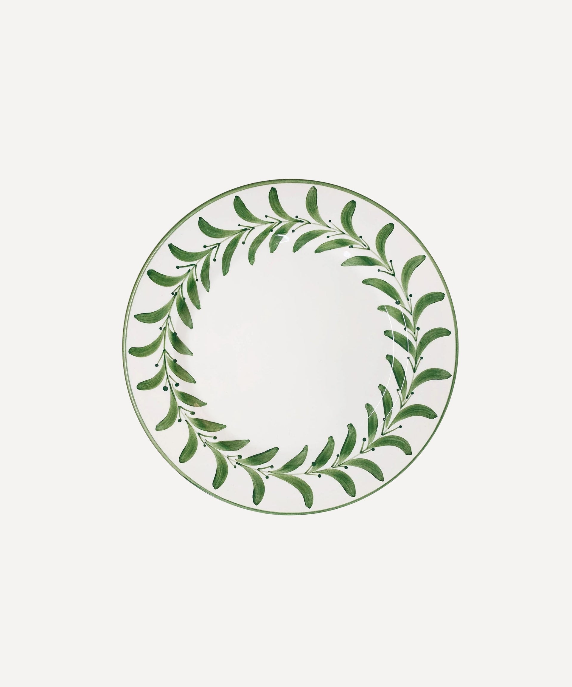 Helecho Side Plate Hand Painted Ceramic Fern