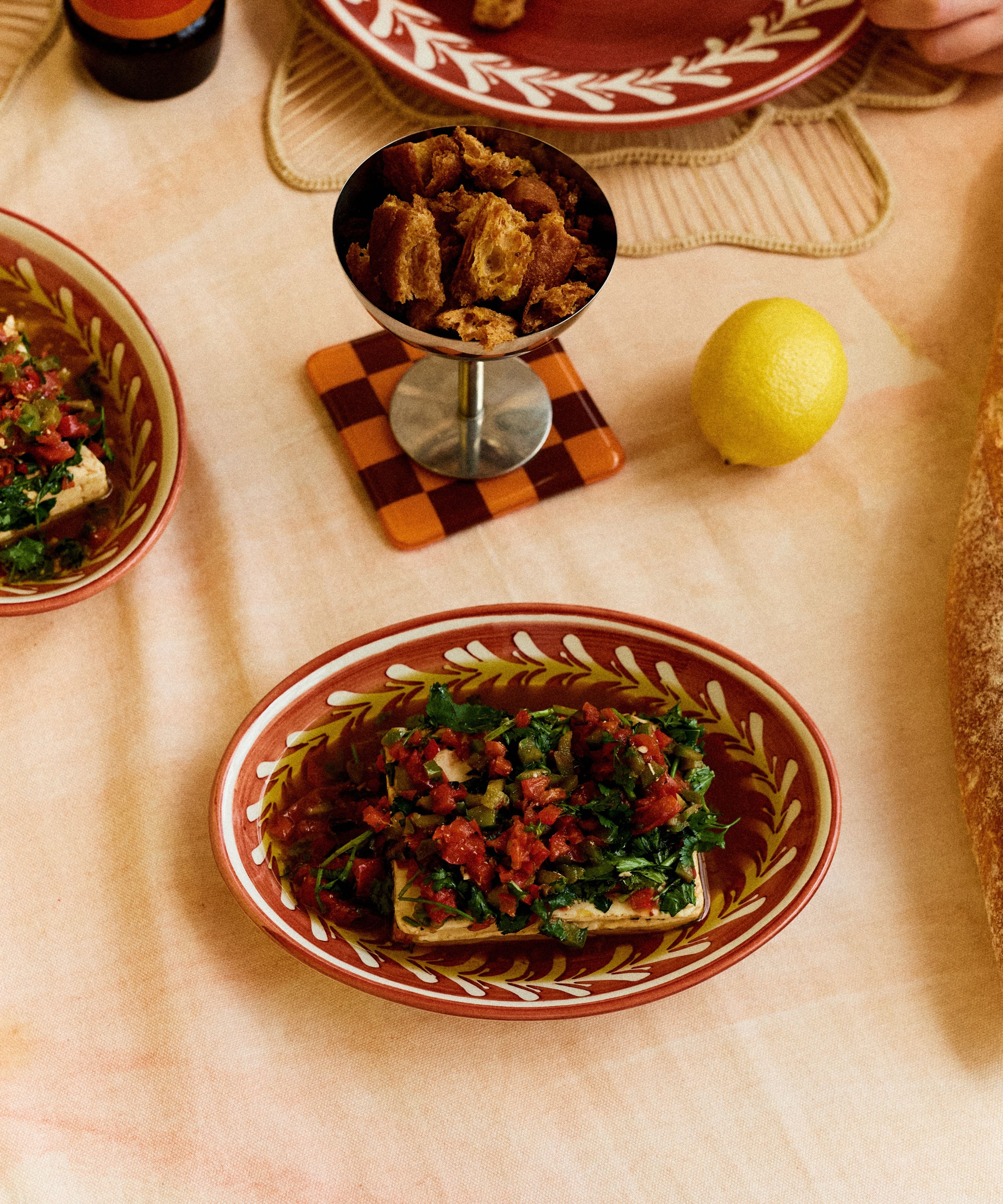 Helecho Serving Platter (set of two) - Rust Red