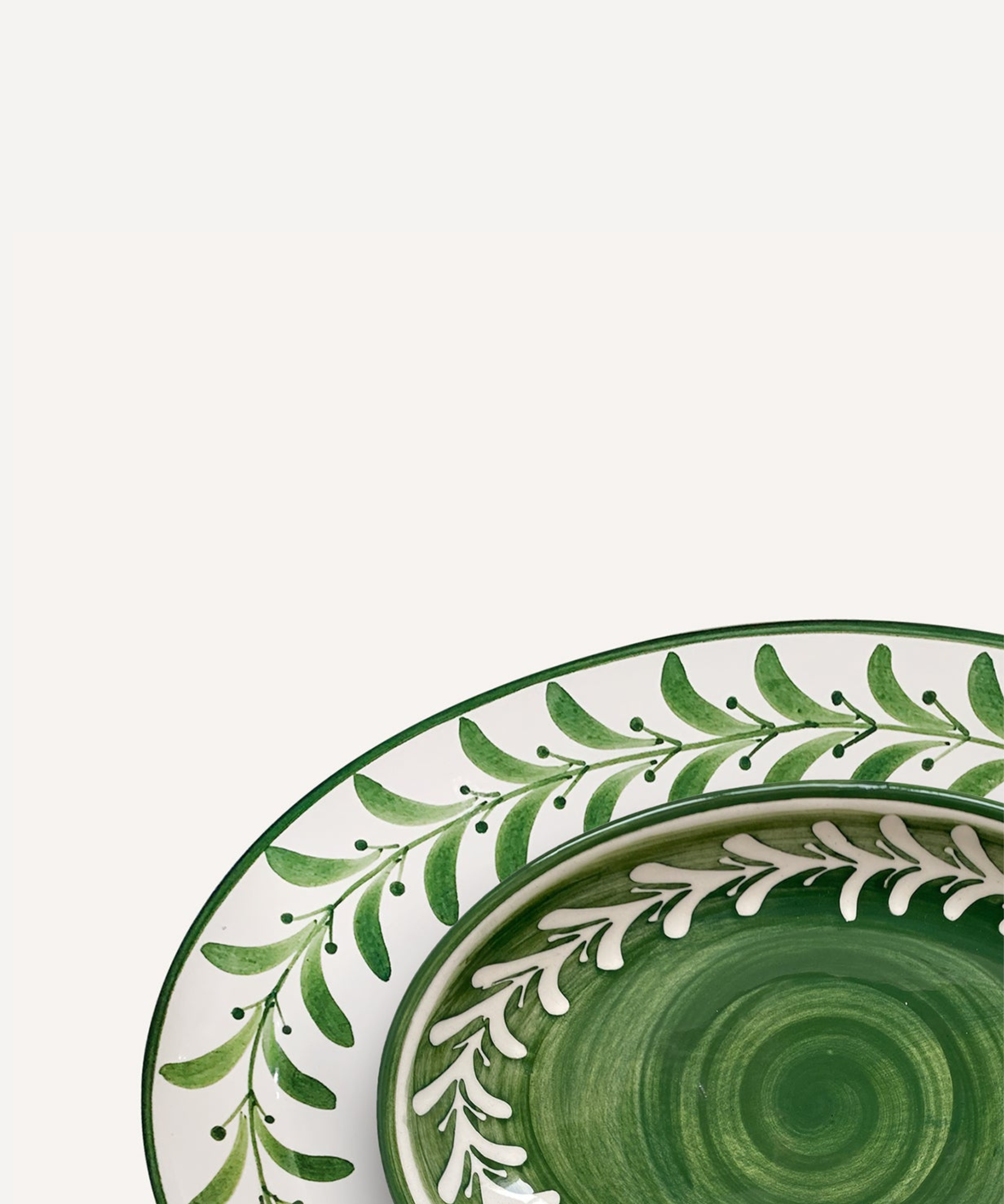 Helecho Serving Trays (set of two) - Fern Green