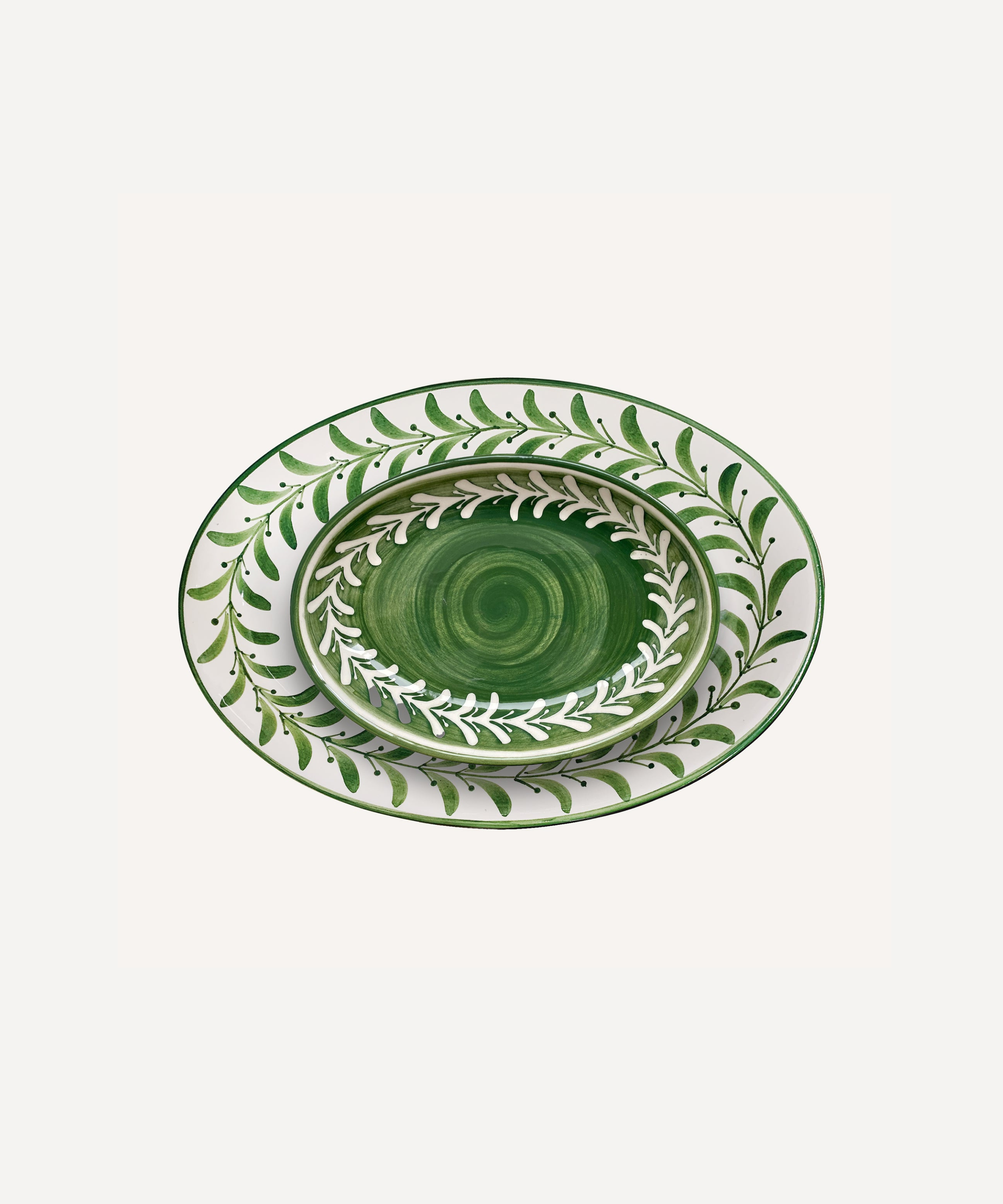 Helecho Serving Trays (set of two) - Fern Green