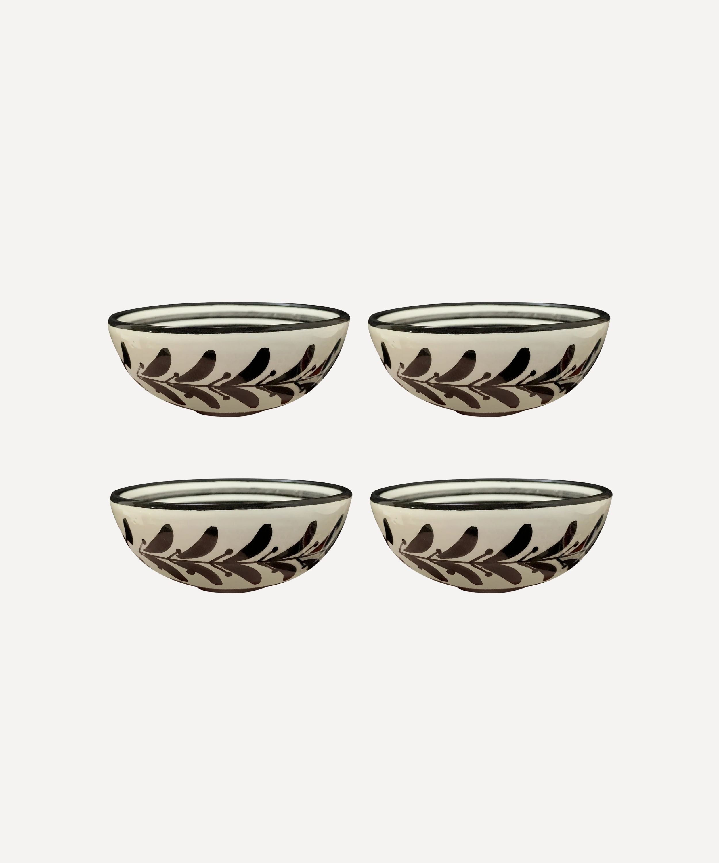Helecho Tapas Bowl, Jet Black (Set of 4)