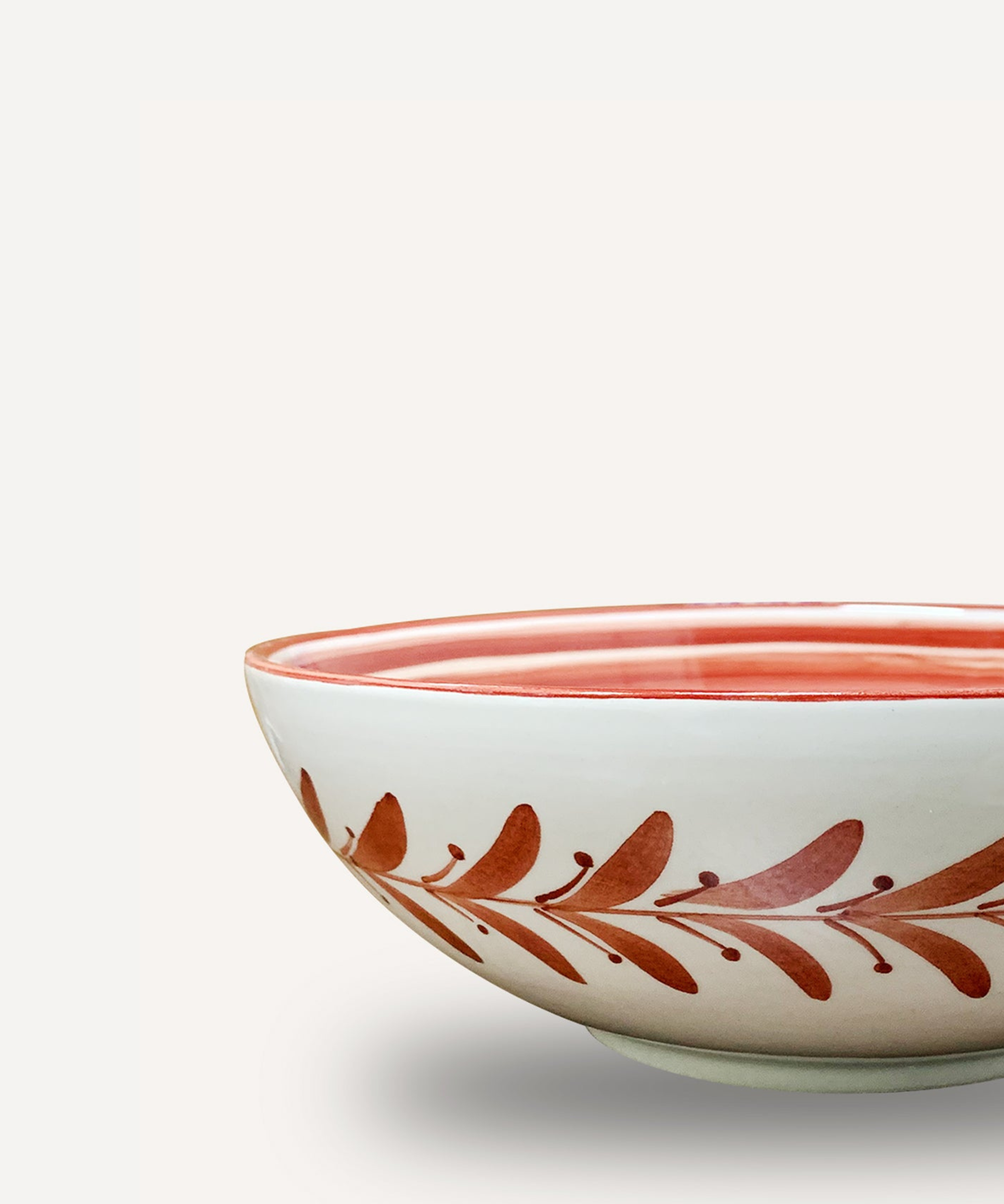Helecho Salad Bowl, Rust Red