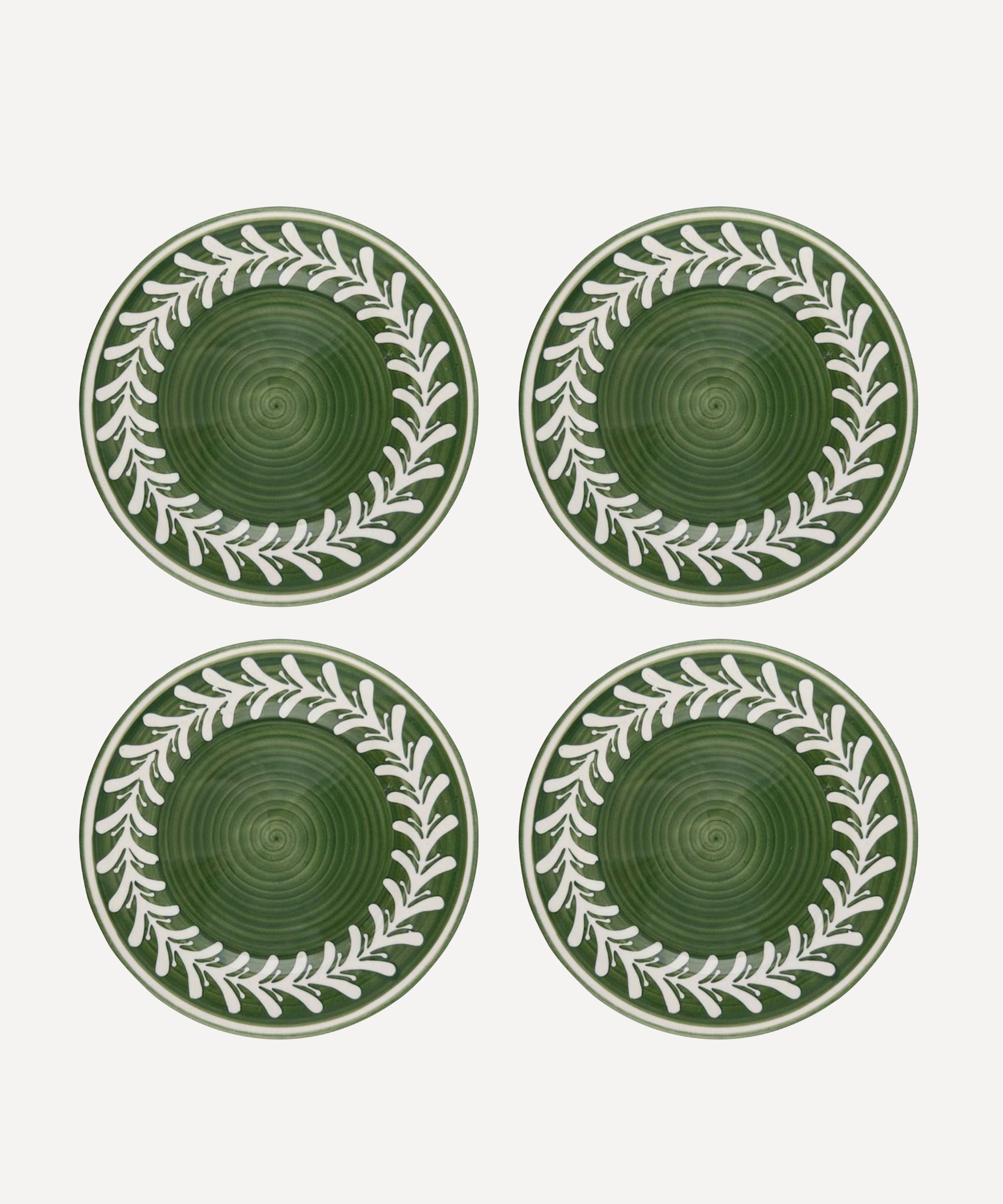 Dark Helecho Dinner Plate, Fern Green (Set of 4)