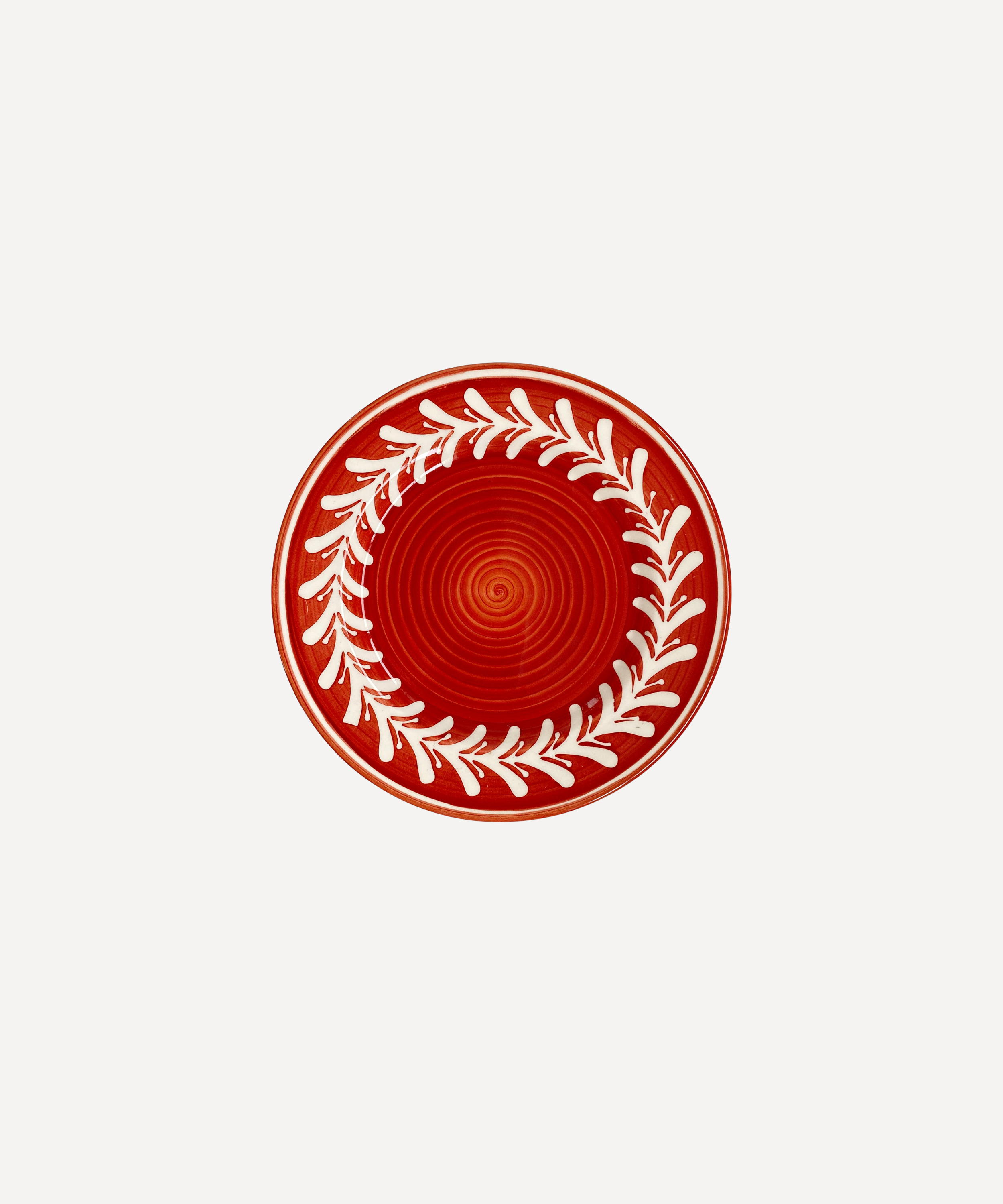 Dark Helecho Side Plate, Rust Red