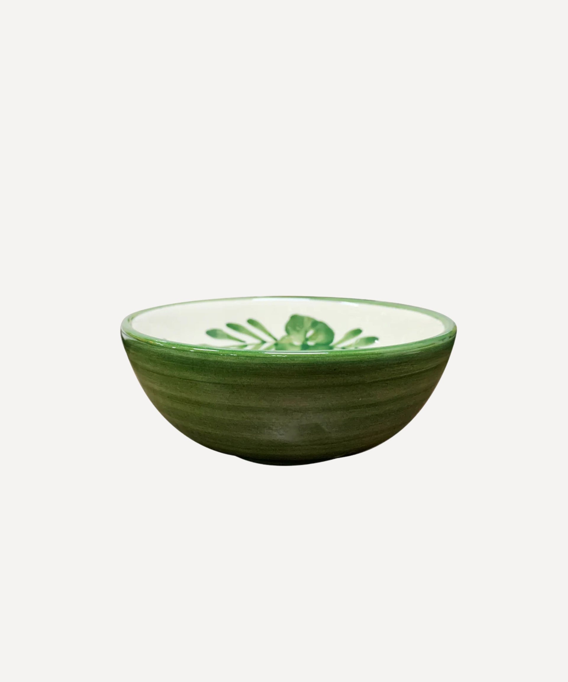 Flor Tapas Bowl Hand Painted Floral Ceramic Fern