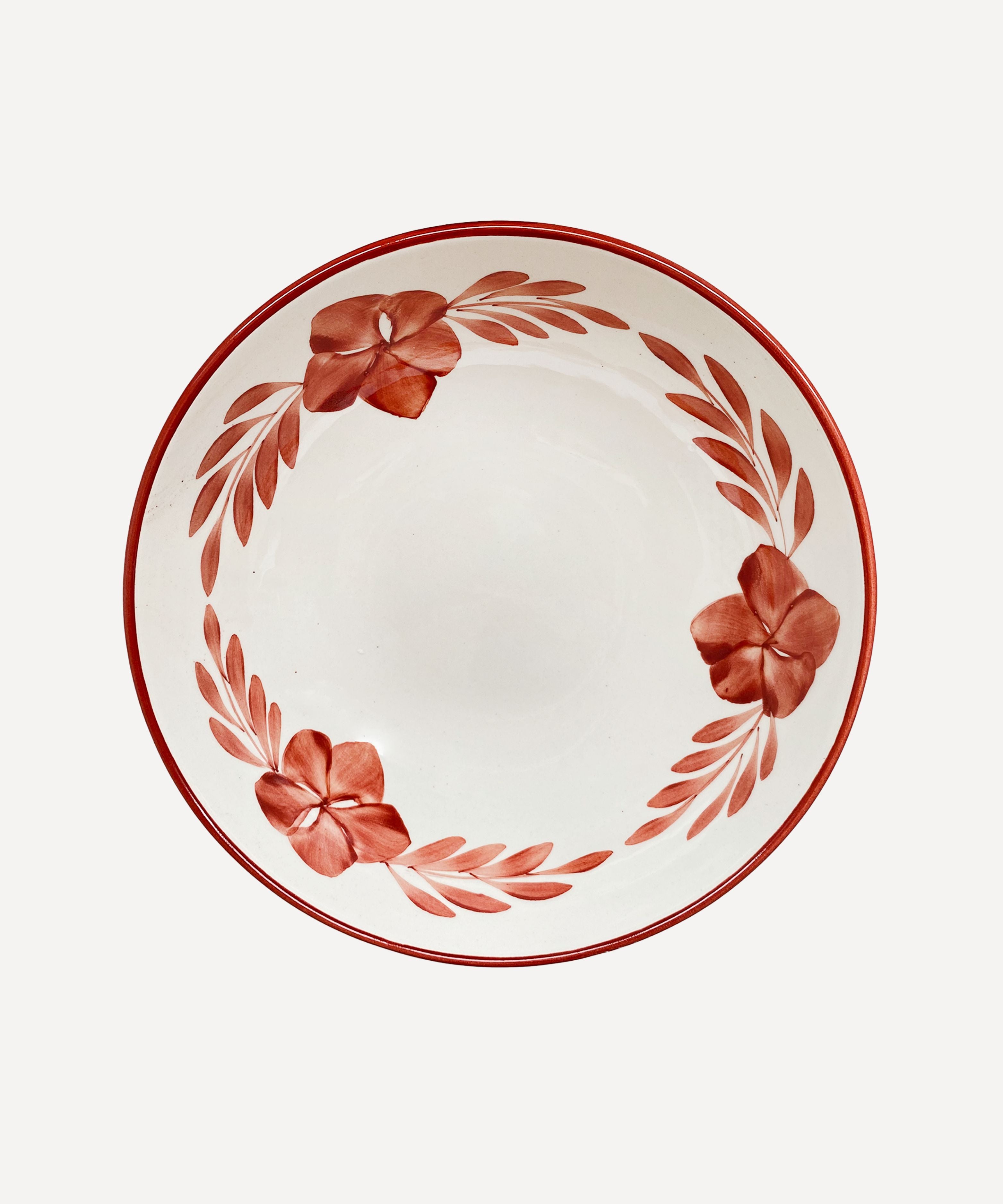 Flor Salad Bowl, Rust Red